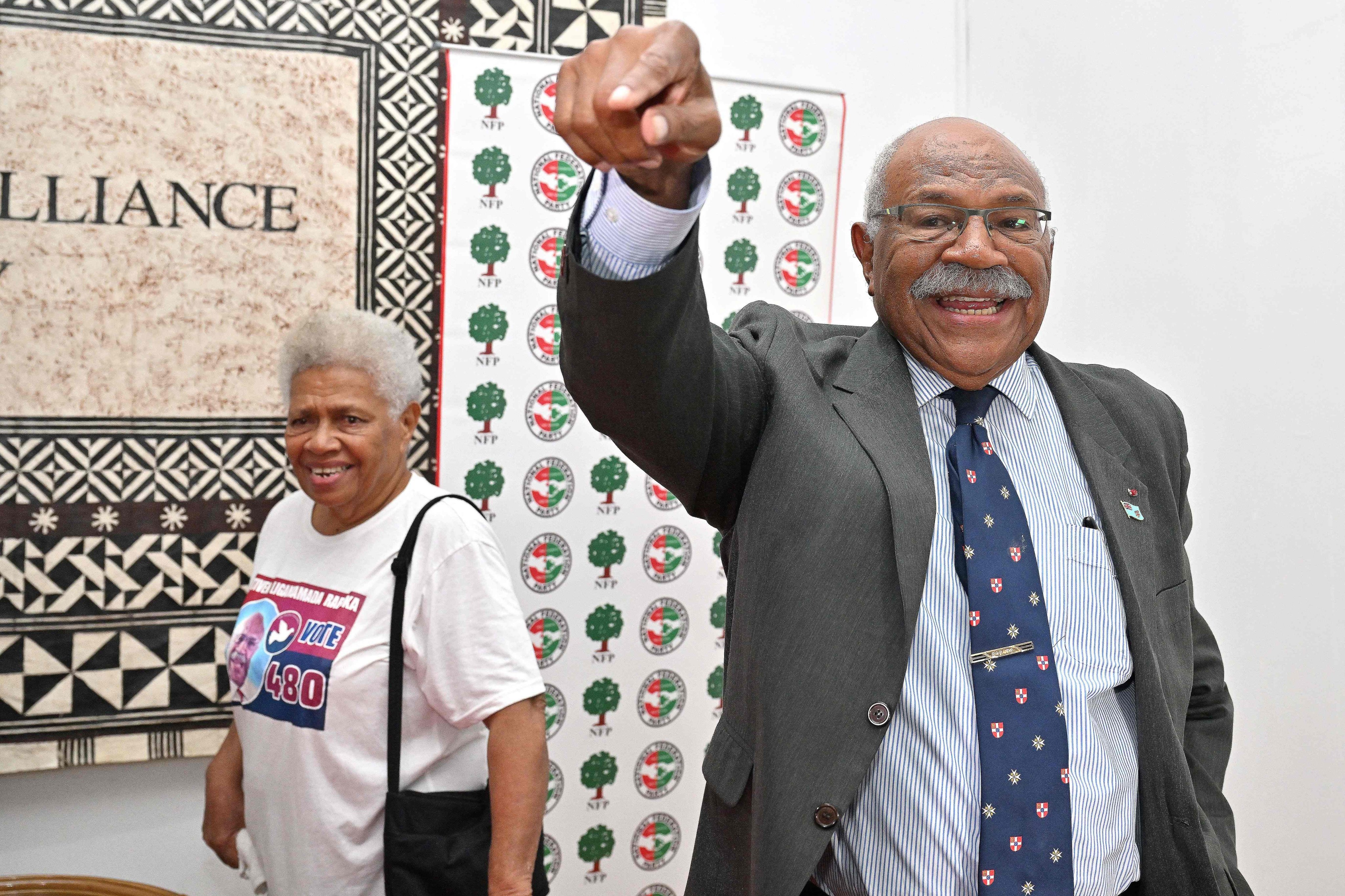 Fiji’s Prime Minister Sitiveni Rabuka competed in both rugby and athletics at a national level during his youth. Photo: AFP 