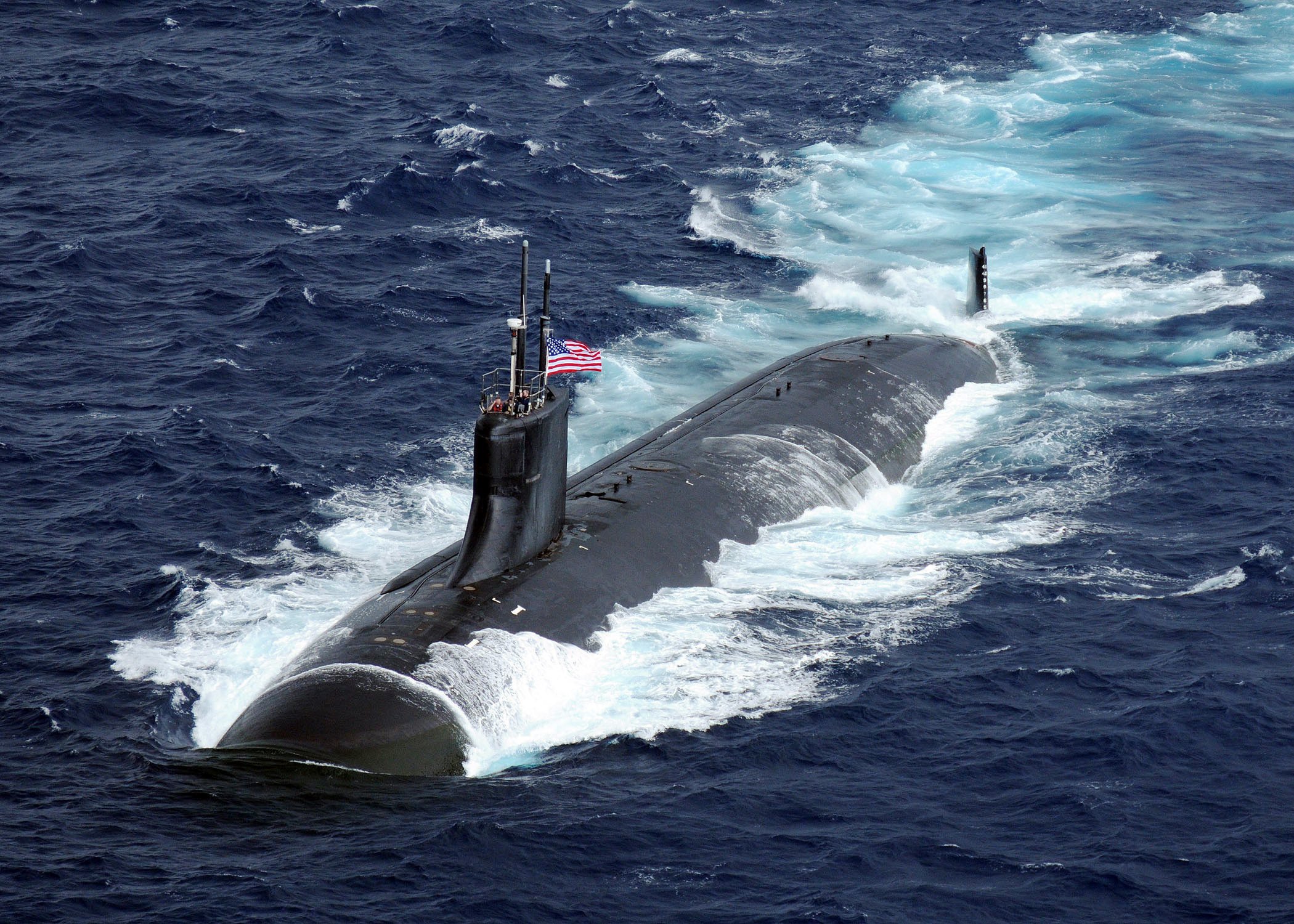 The USS Connecticut submarine was involved in an underwater accident in 2021, which has now helped Chinese researchers looking into submarine detection. Photo: US Navy