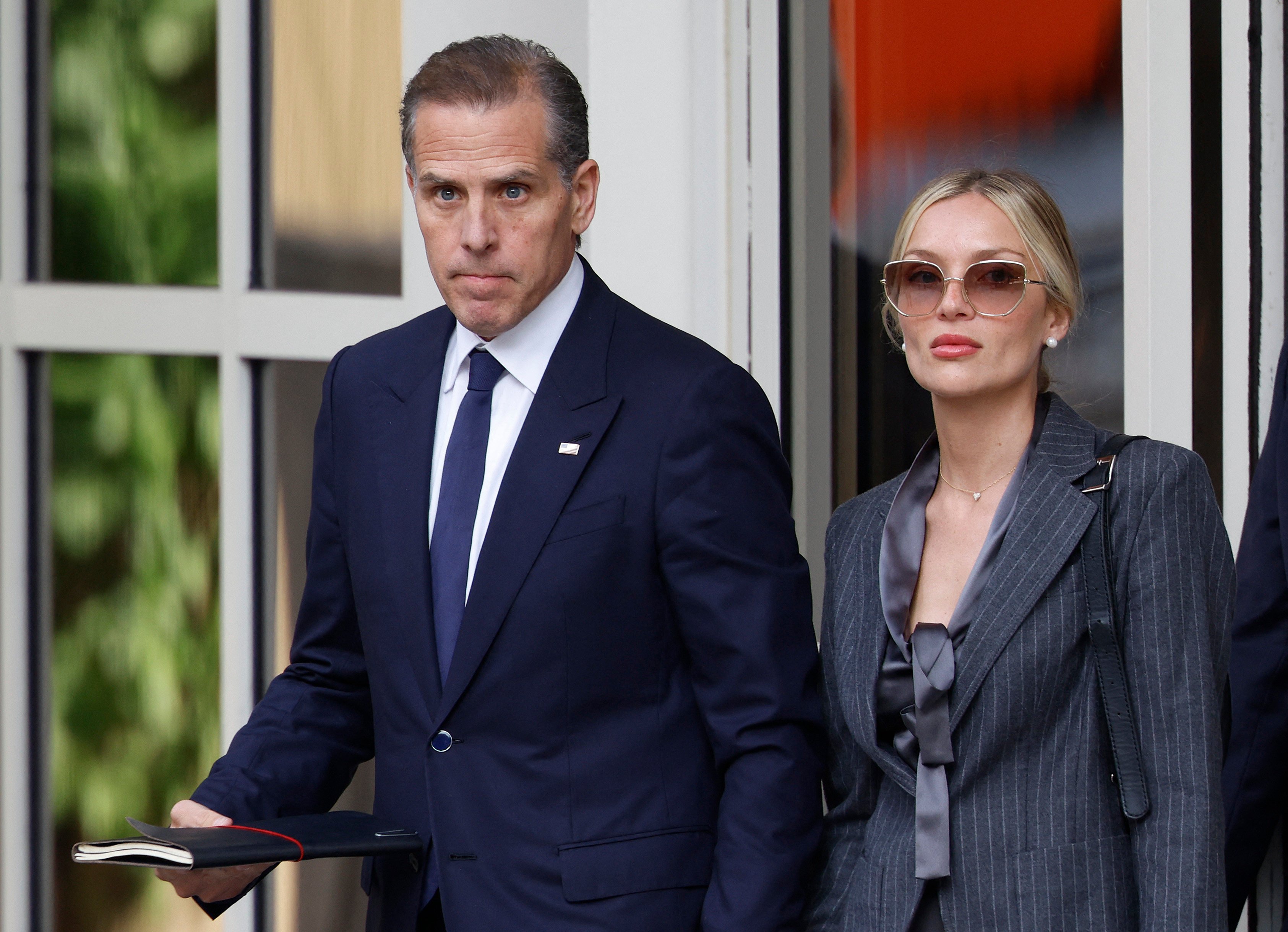 Hunter Biden, son of US President Joe Biden, joined by his wife Melissa Cohen Biden, departs the J. Caleb Boggs Federal Building on June 3, in Wilmington, Delaware. Photo: Getty Images via AFP