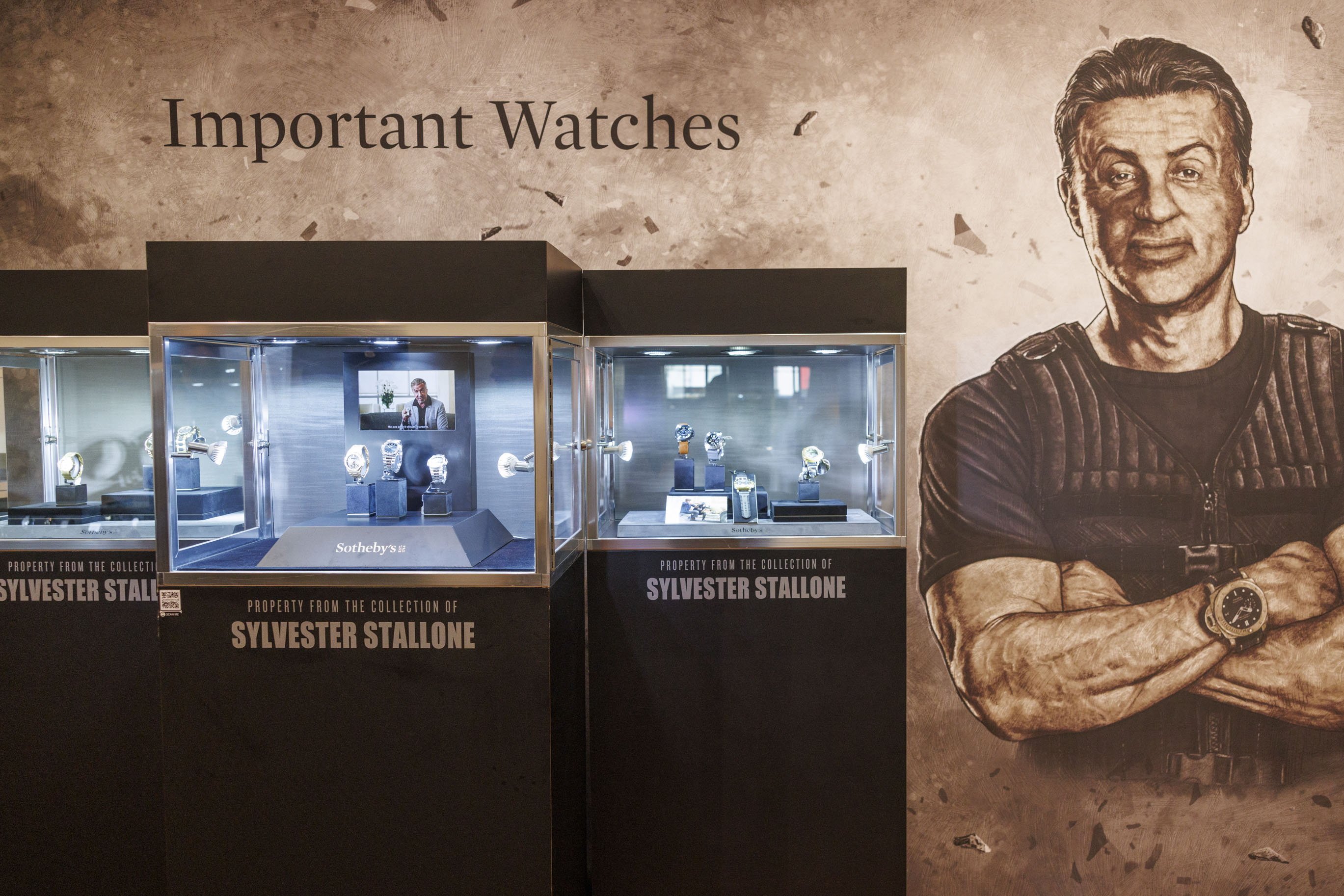 Rocky star Sylvester Stallone’s 11-piece collection just fetched millions at Sotheby’s “The Important Watches” auction in New York, on June 5. Photo: EPA-EFE