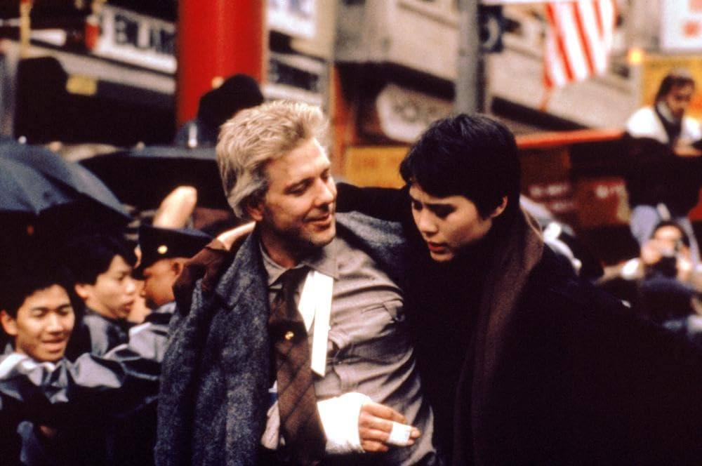 Mickey Rourke and Ariane in a still from Year of the Dragon.