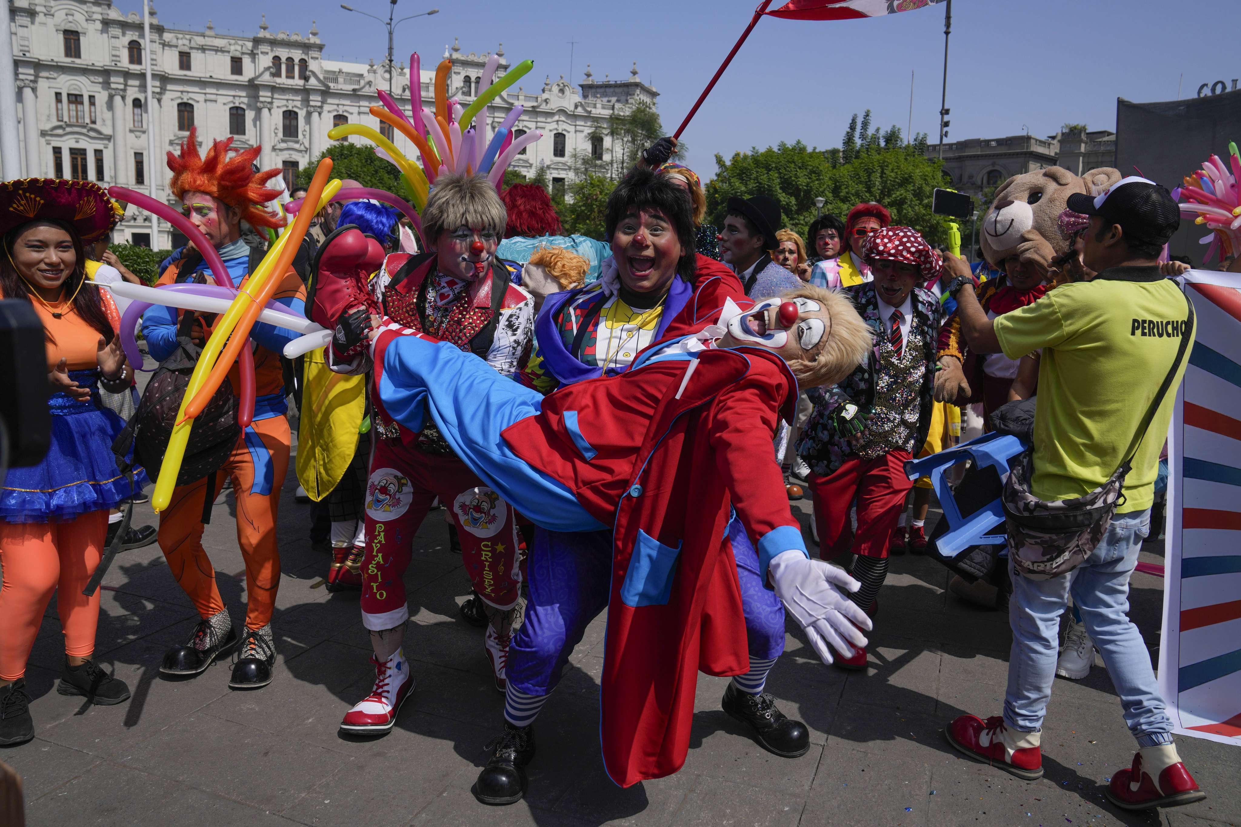 Professional clowns gather annually to honour the beloved clown Tony Perejil who died on May 25, 1987, and was known as “the clown of the poor” because he performed in low-income neighbourhoods. Photo: AP