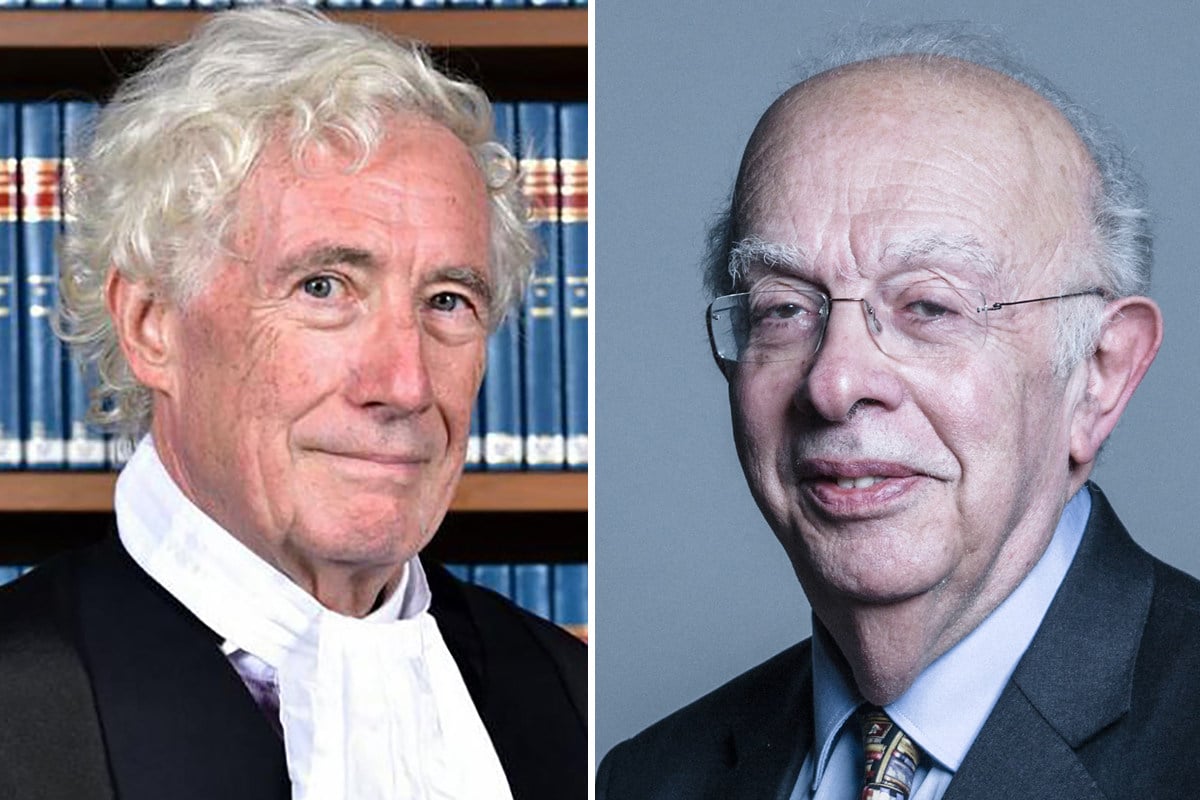 Jonathan Sumption (left) and Lawrence Collins confirmed on Thursday June 6, 2024 that they had quit as non-permanent judges of Hong Kong’s Court of Final Appeal. Photo: HKCFA / UK Parliament / SCMP Composite