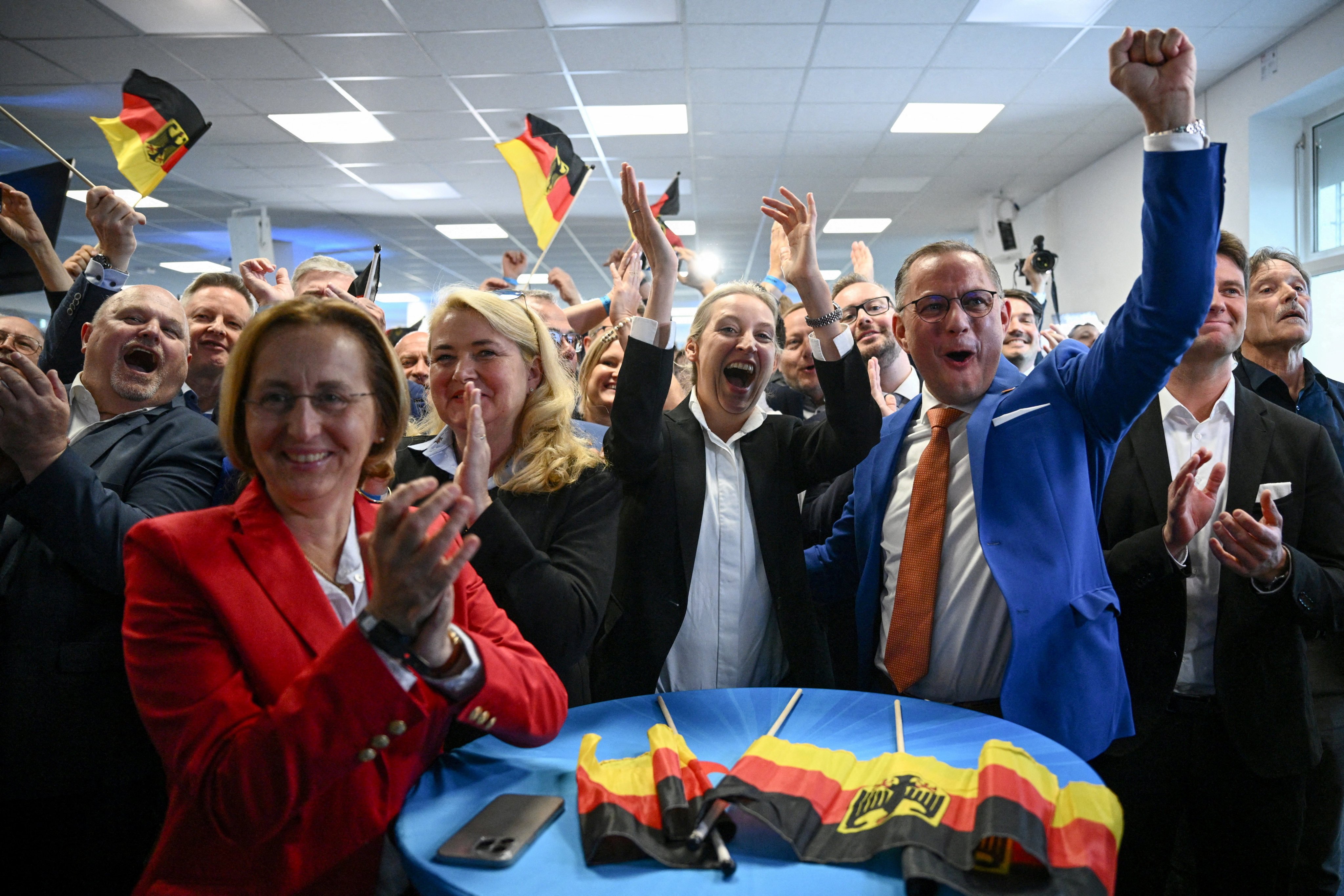 Alternative for Germany (AfD) party co-leaders Alice Weidel and Tino Chrupalla in Berlin, Germany. Photo: Reuters