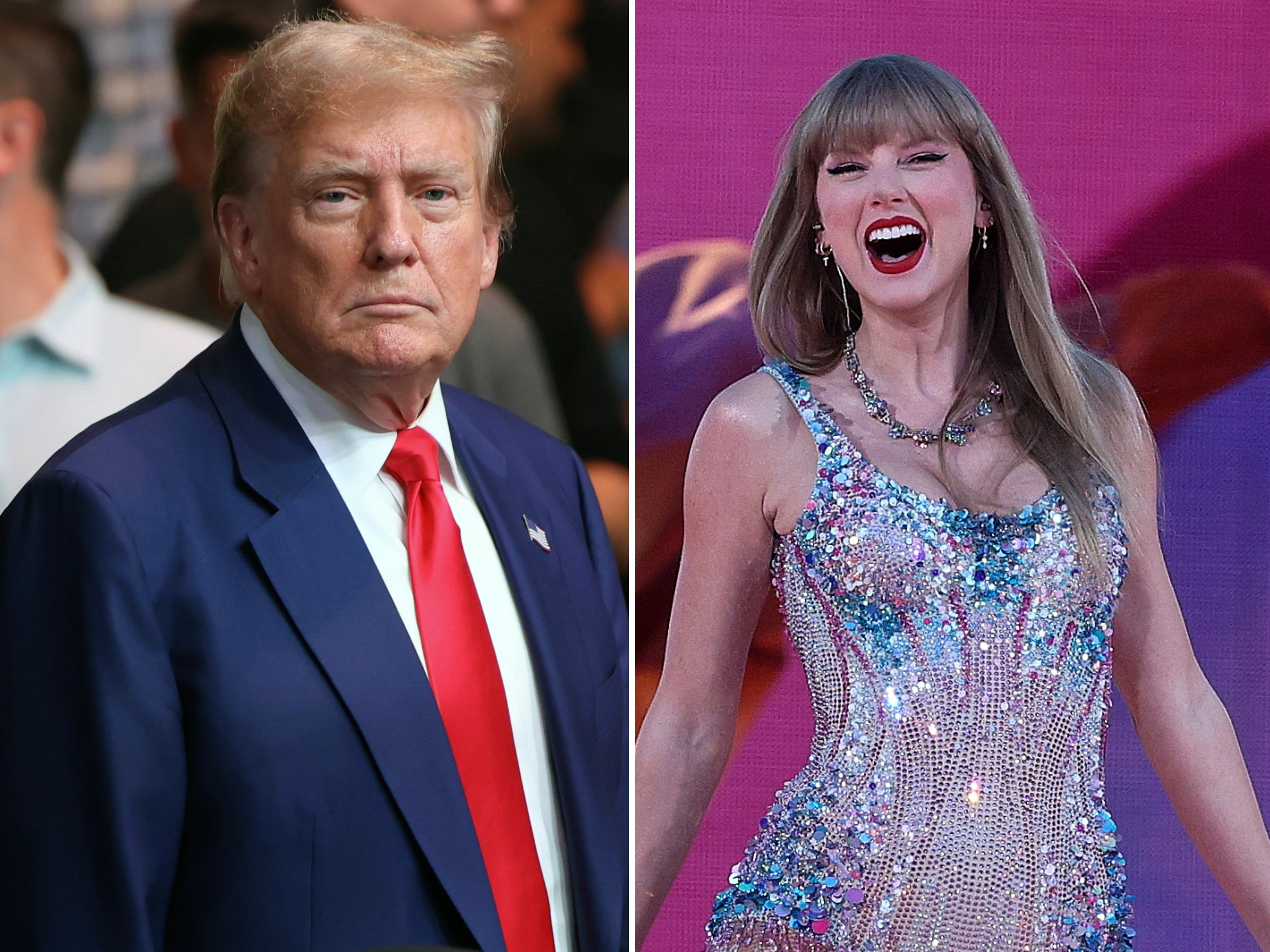 What has presidential hopeful and convicted felon Donald Trump said about Taylor Swift? Photo: TNS/ EPA