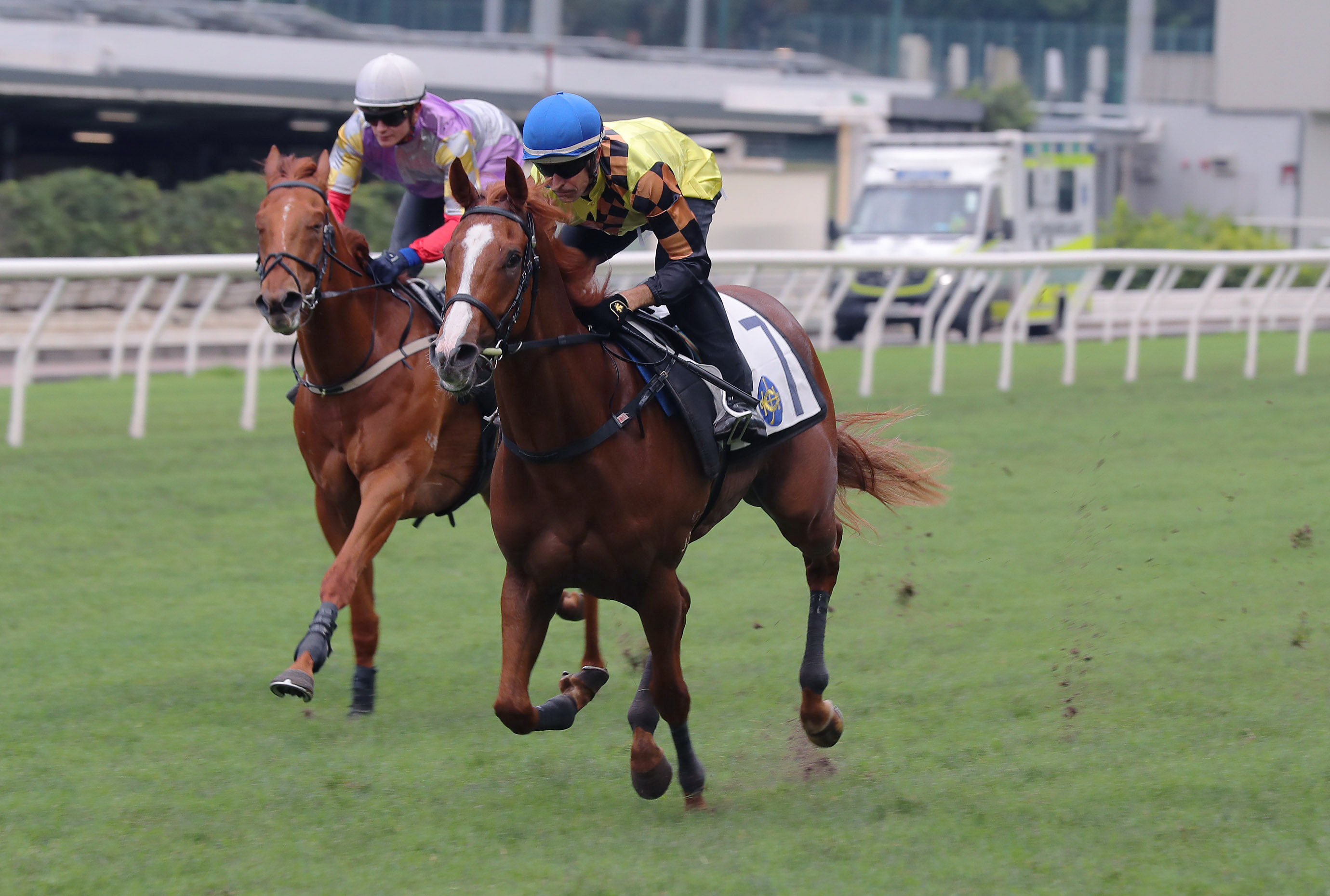 Hugh Bowman guides Magic Control to victory in a Happy Valley trial. Photos: Kenneth Chan