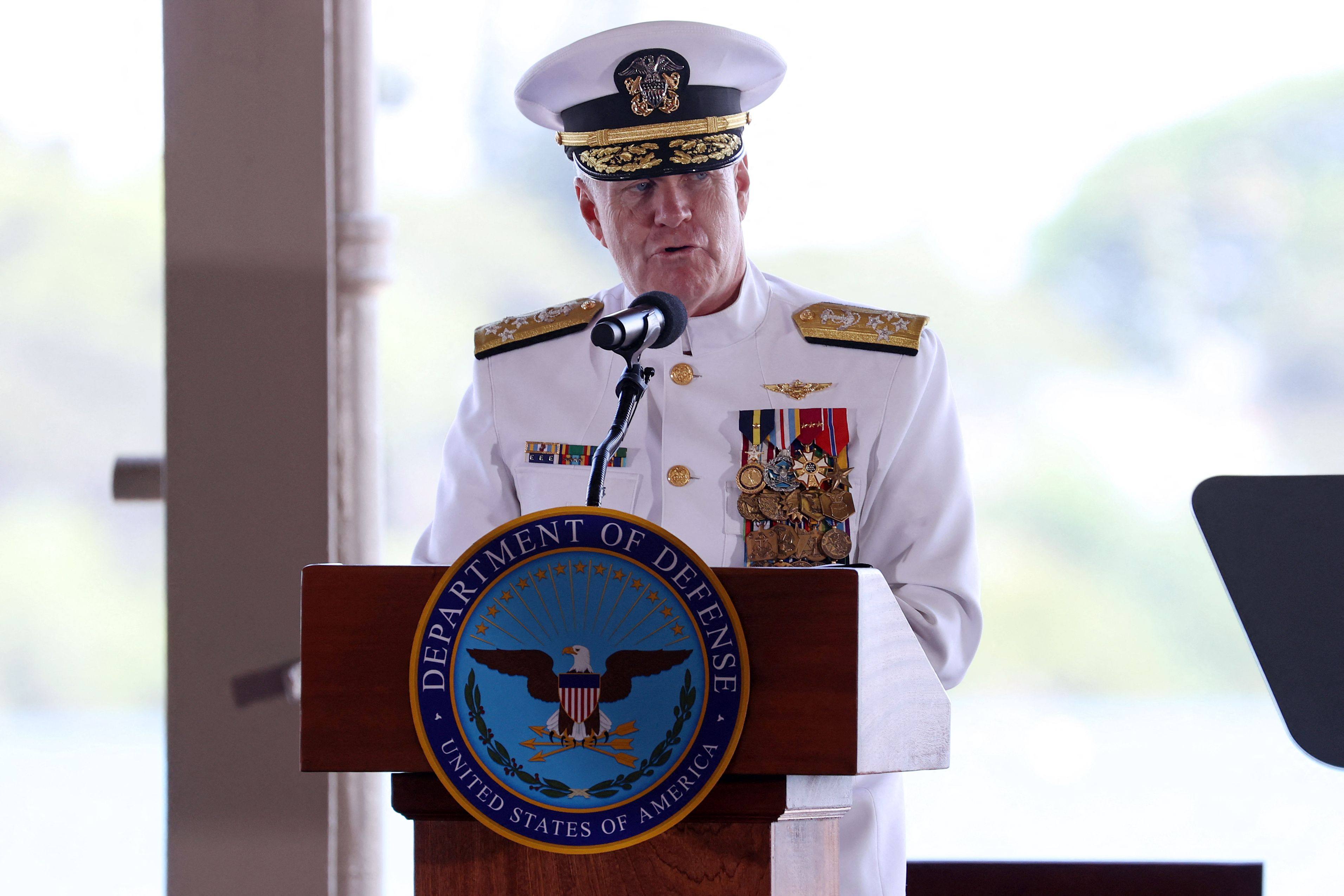 US Indo-Pacific Commander Admiral Samuel Paparo. Photo: AFP