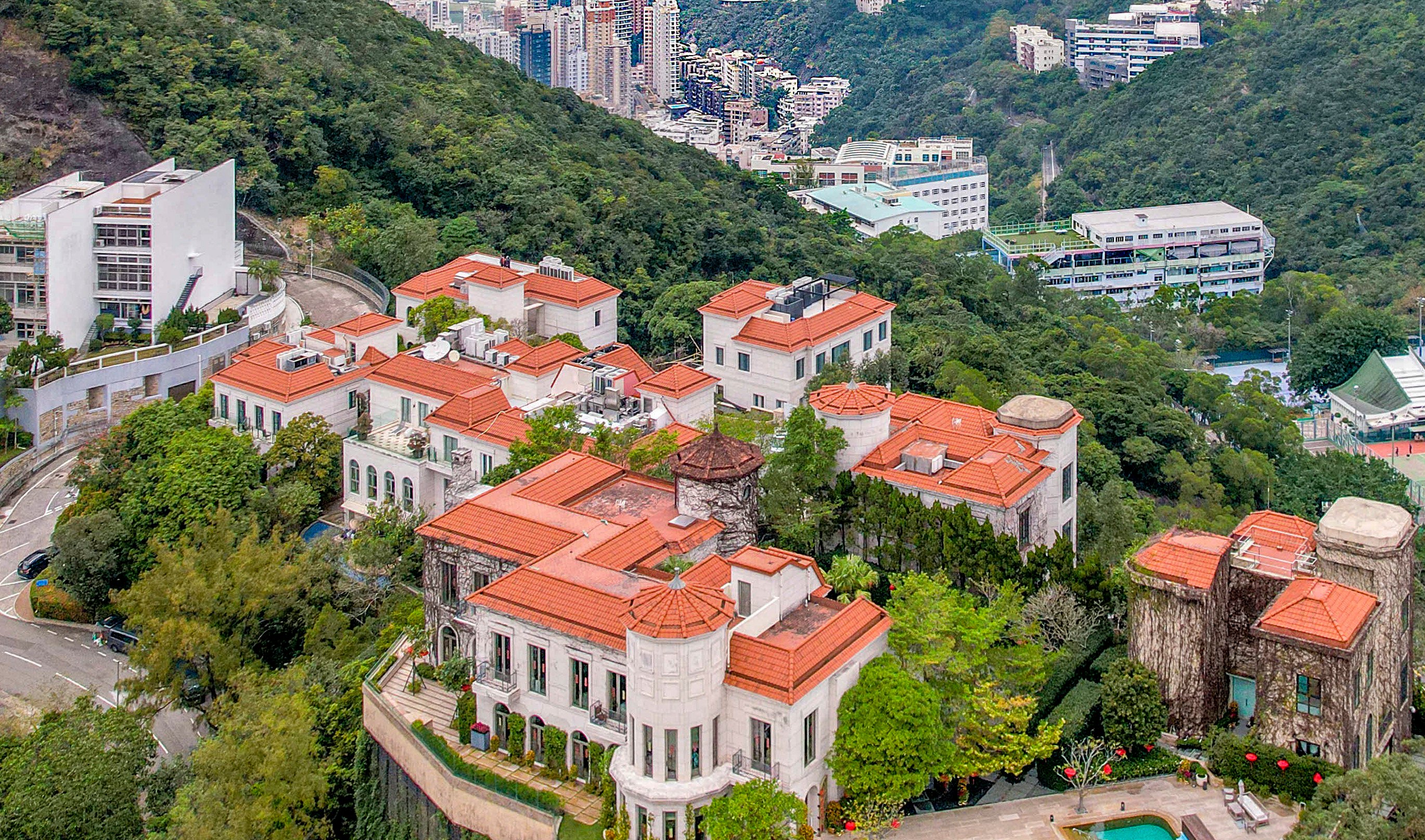 Aerial photograph of 10B Black’s Link, previously connected with the executives of China Evergrande Group, was ordered to wind up by a Hong Kong court in January. Photo: Handout