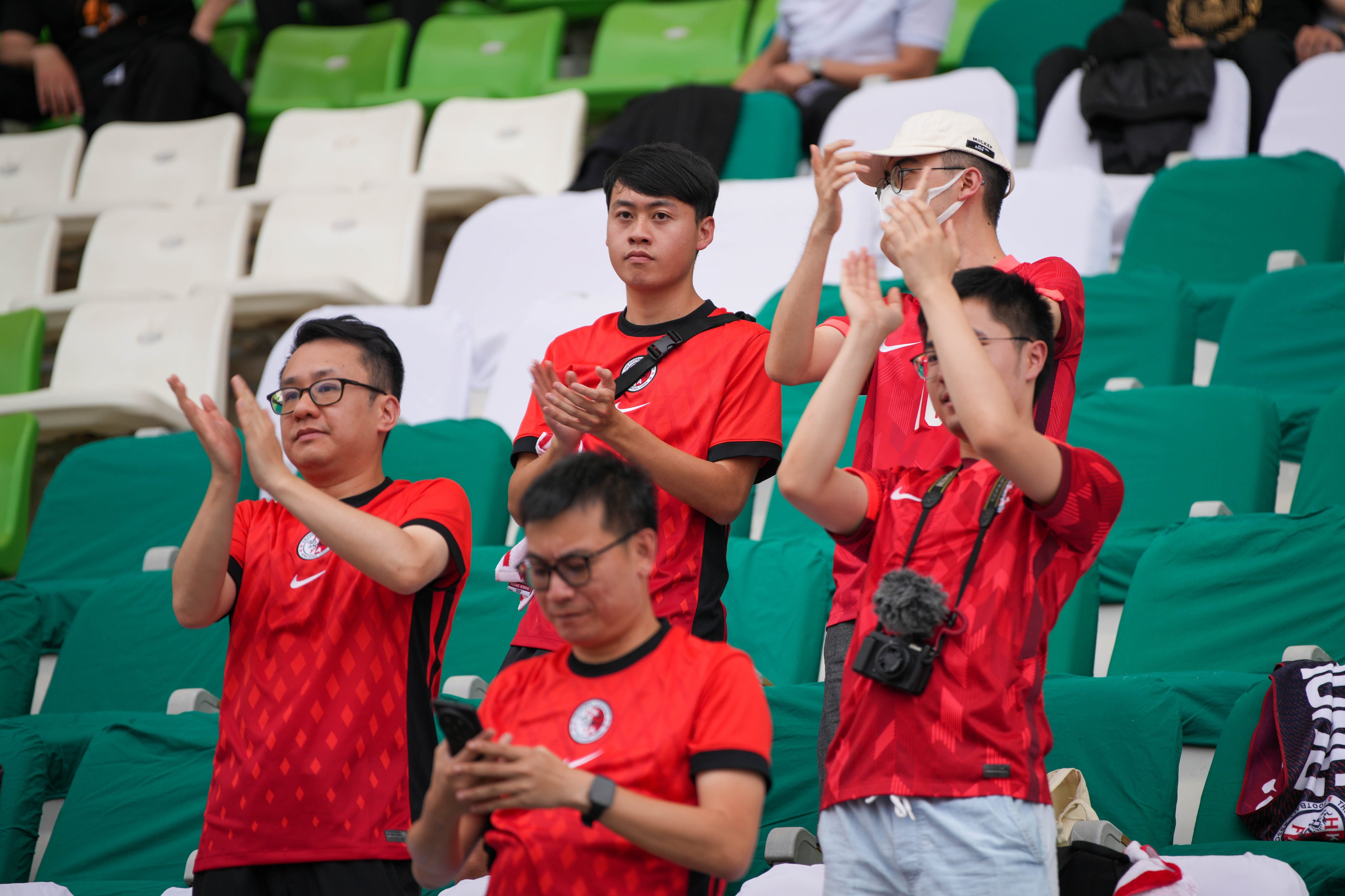 Only the Hong Kong fans who travelled to Turkmenistan were able to watch the match live. Photo: HKFA