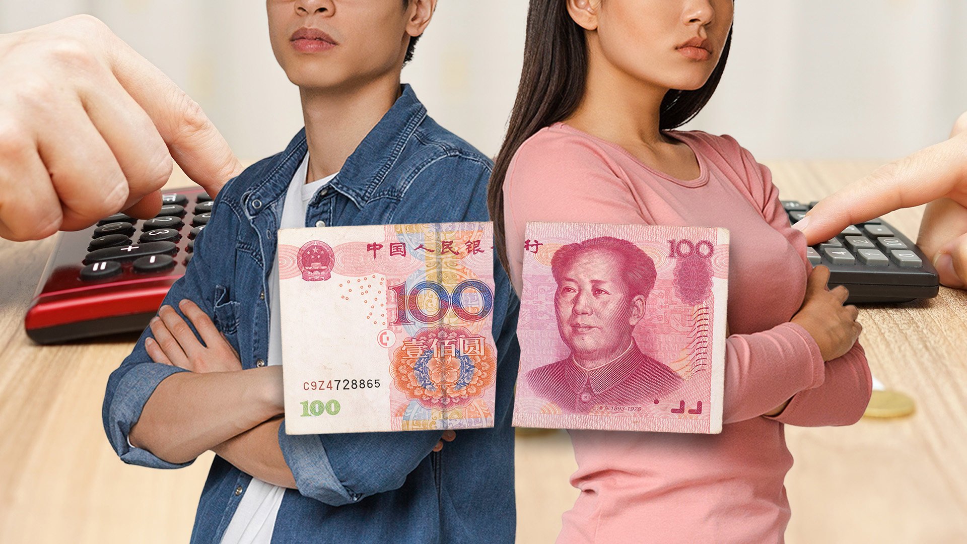 A married couple in China who agreed to split all their living expenses down the middle 18 years ago have ended up on opposite sides in an acrimonious court battle. Photo: SCMP composite/Shutterstock