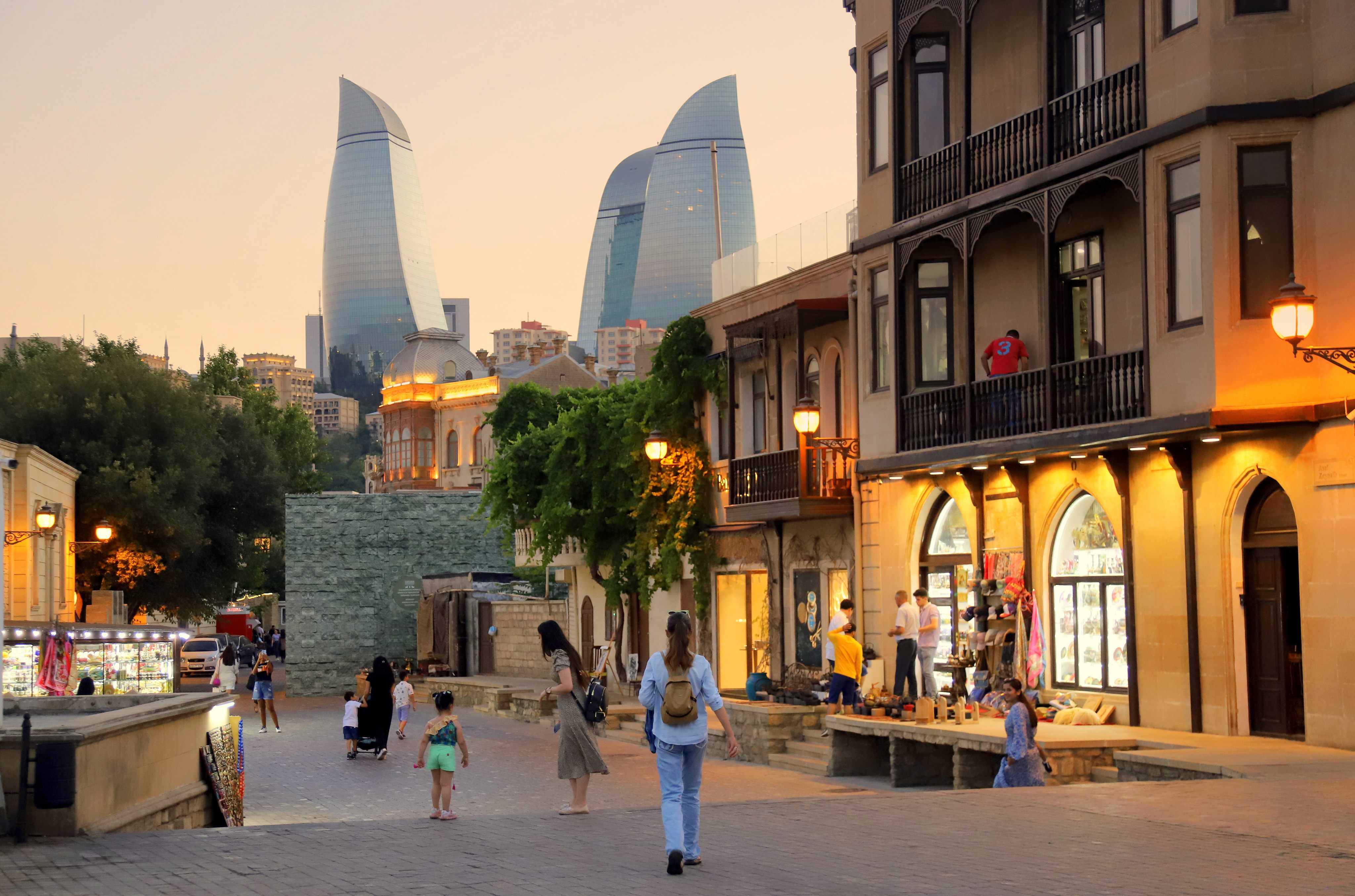 Old and new architecture in Baku, Azerbaijan. Photo: Sundeep Kumar