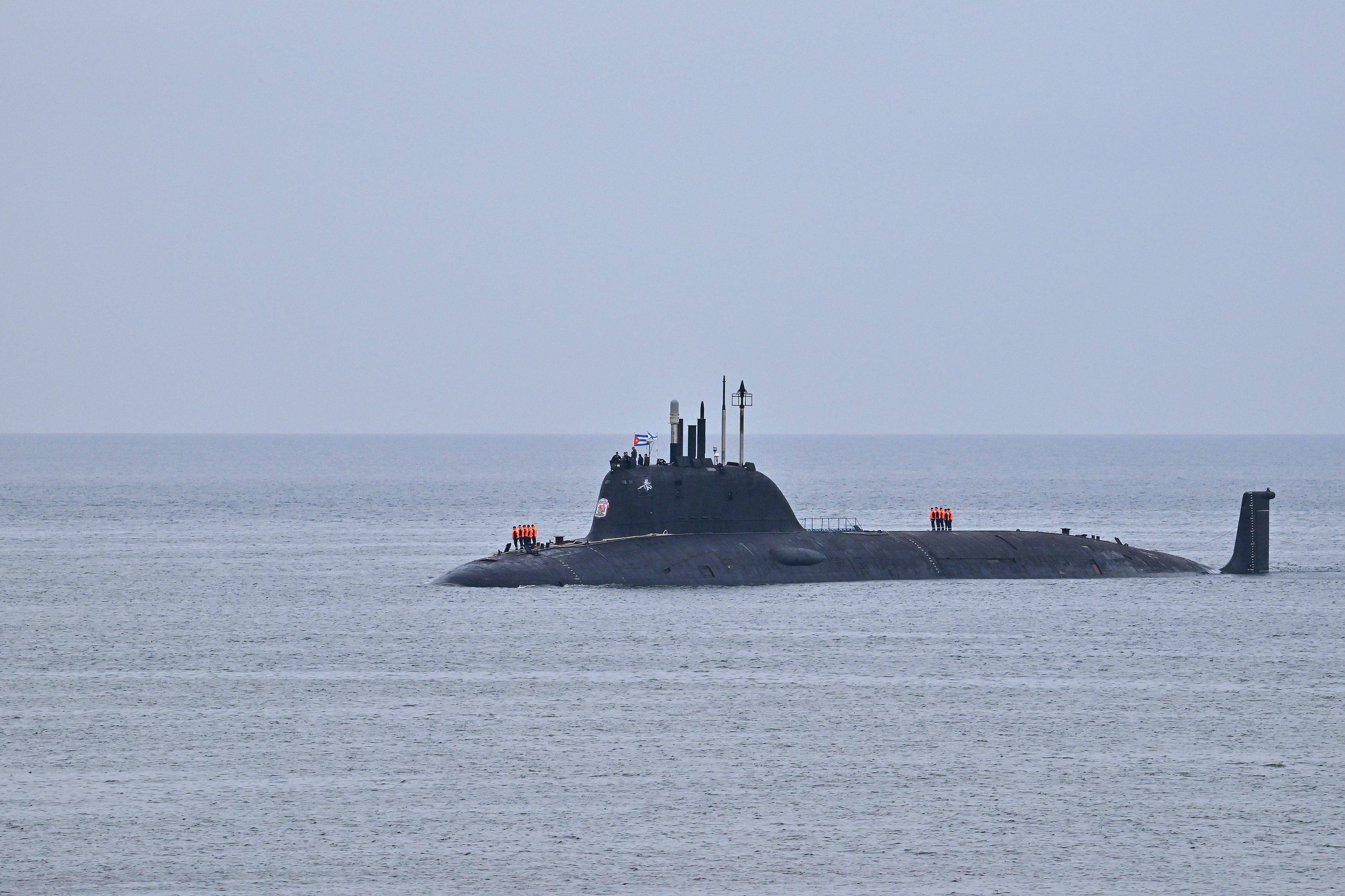 The nuclear-powered submarine Kazan, part of the Russian naval detachment visiting Cuba. Photo: AFP