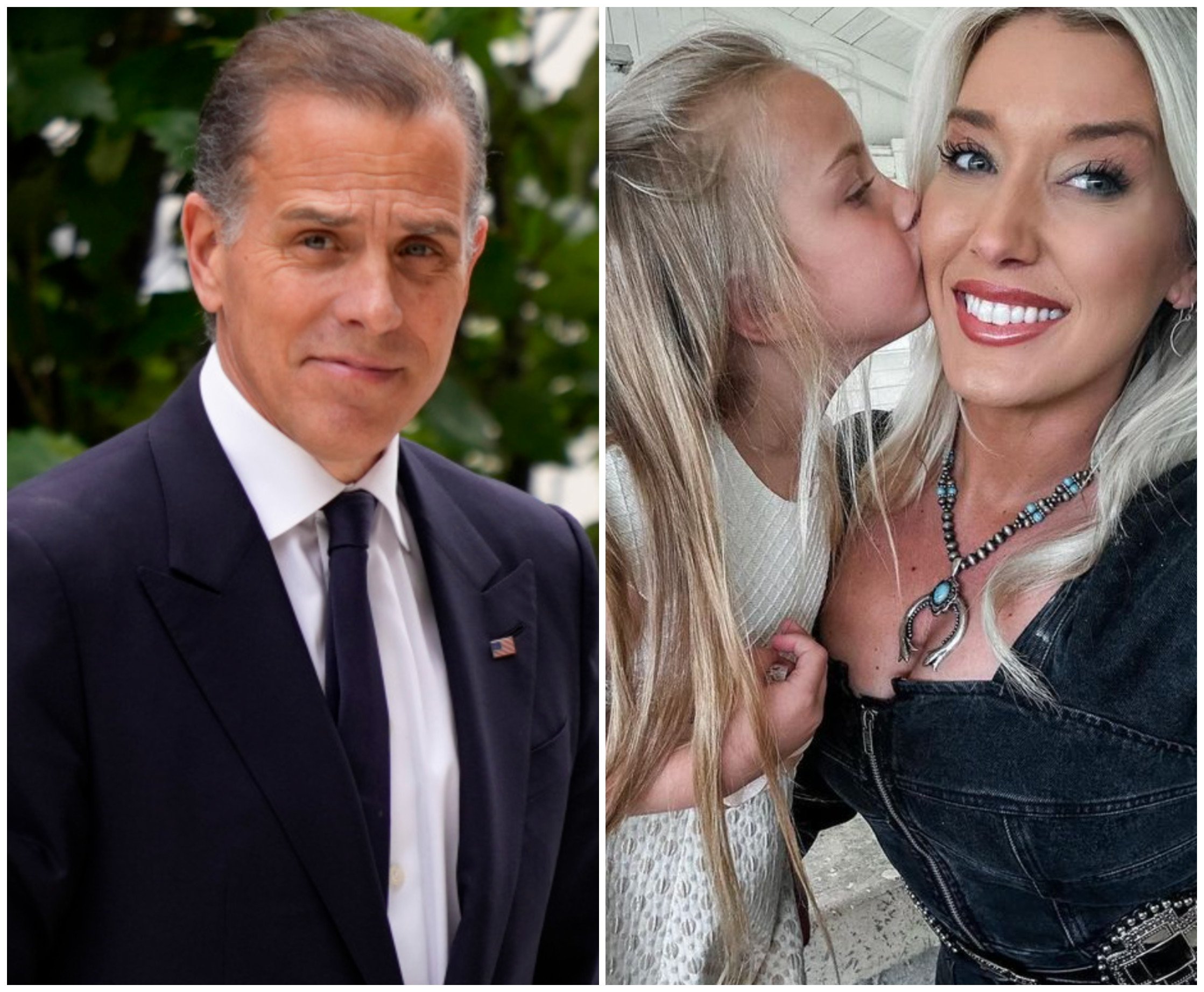 Lunden Roberts (right), a former basketball player and exotic dancer, is the mother of Navy Joan Roberts, Hunter Biden’s fourth child and the only one of the five born out of wedlock. Photos: AP, @lundentownn_/Instagram