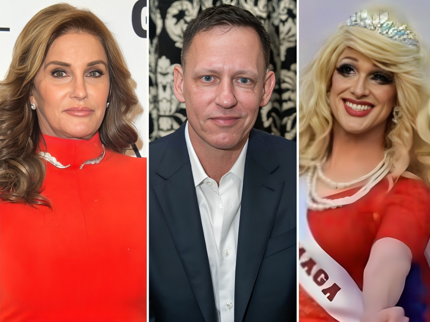 Some Republicans are also part of the LGBT community, such as Caitlyn Jenner, Peter Thiel and Lady MAGA USA. Photos: AFP, Getty Images, X