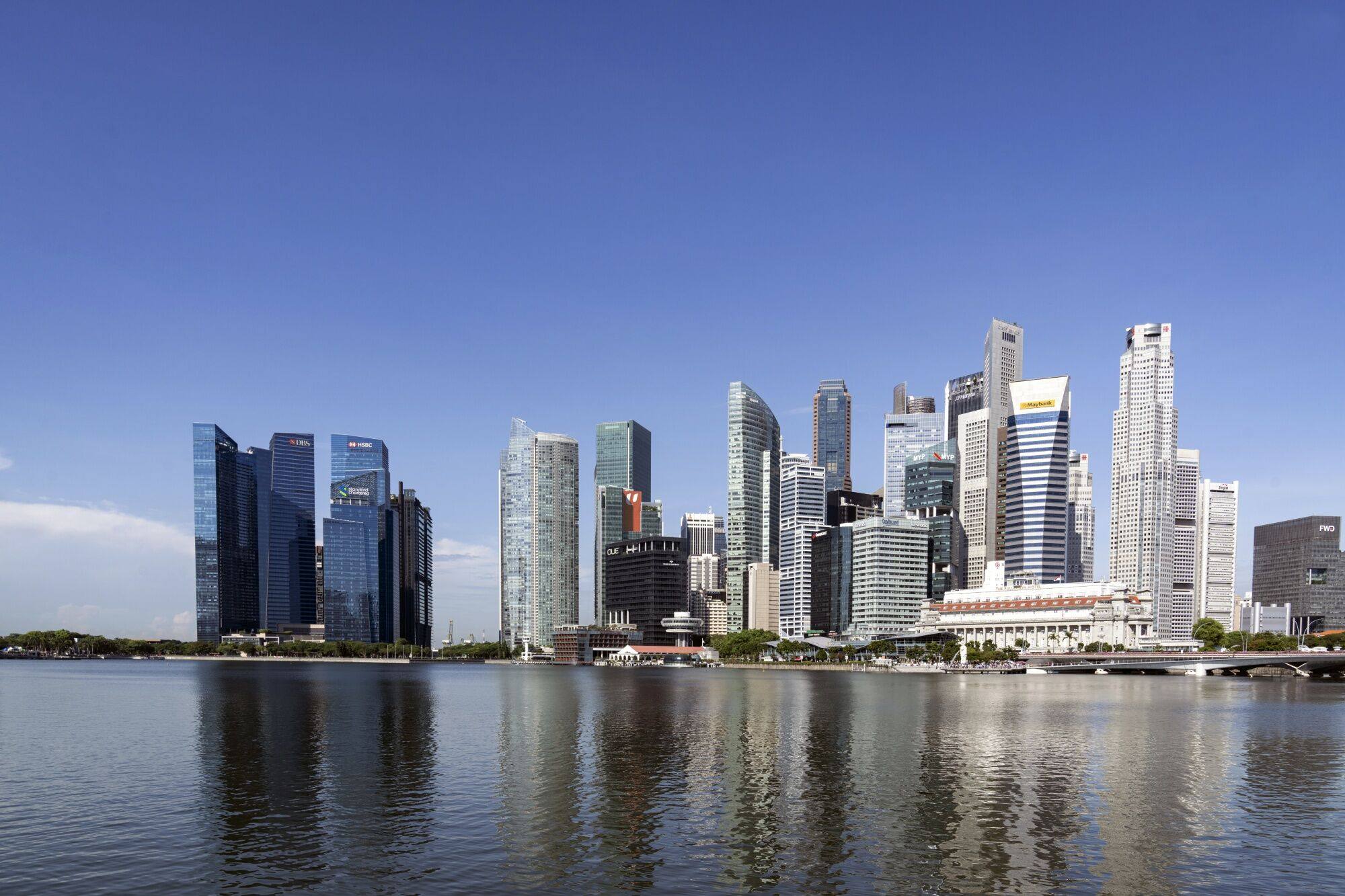 Singapore’s skyline. A man was sentenced to two years’ jail for ill-treating his child. Photo: Bloomberg