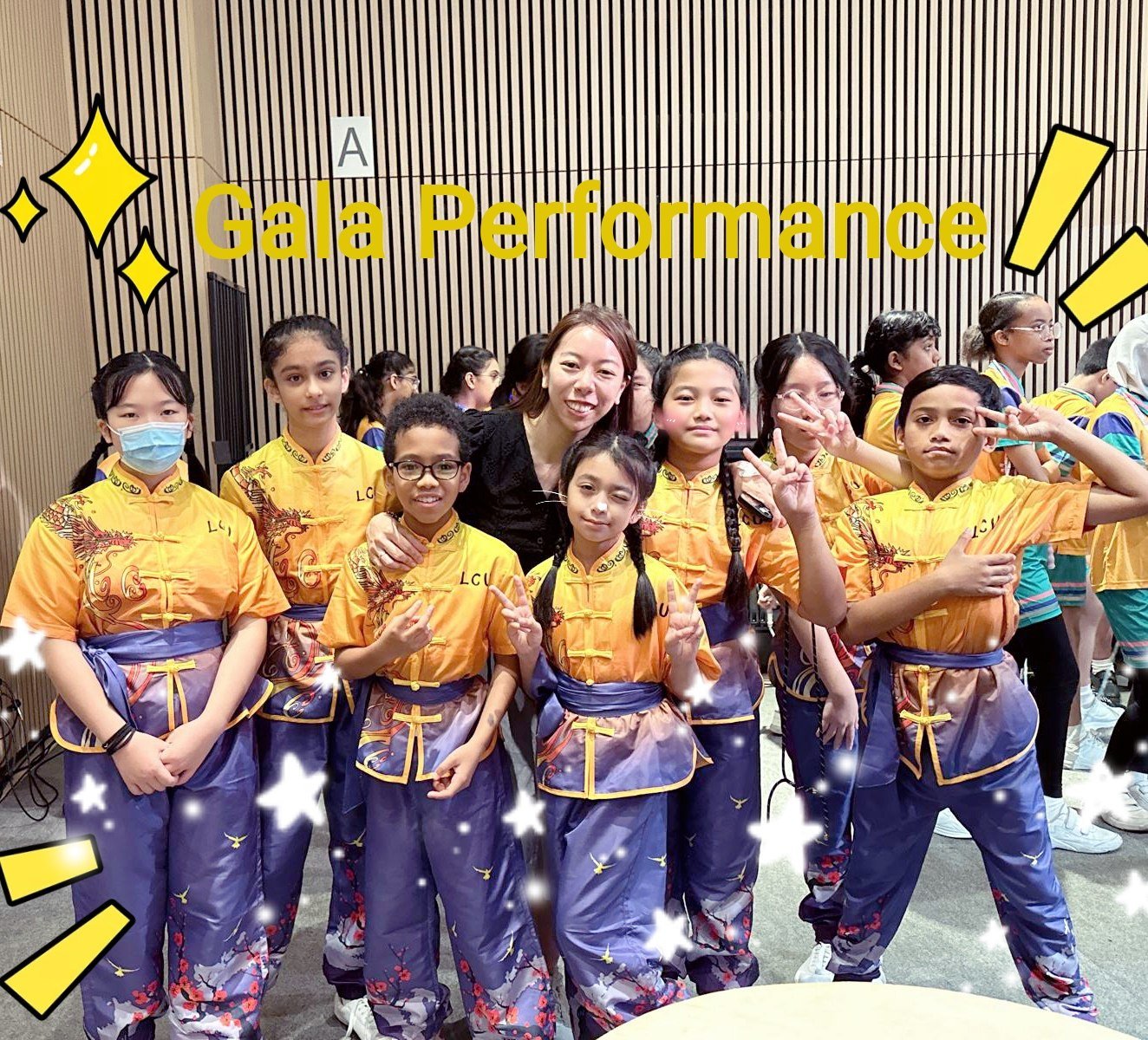 Julisha Tamang and friends at their school’s gala performance. Photo: Handout