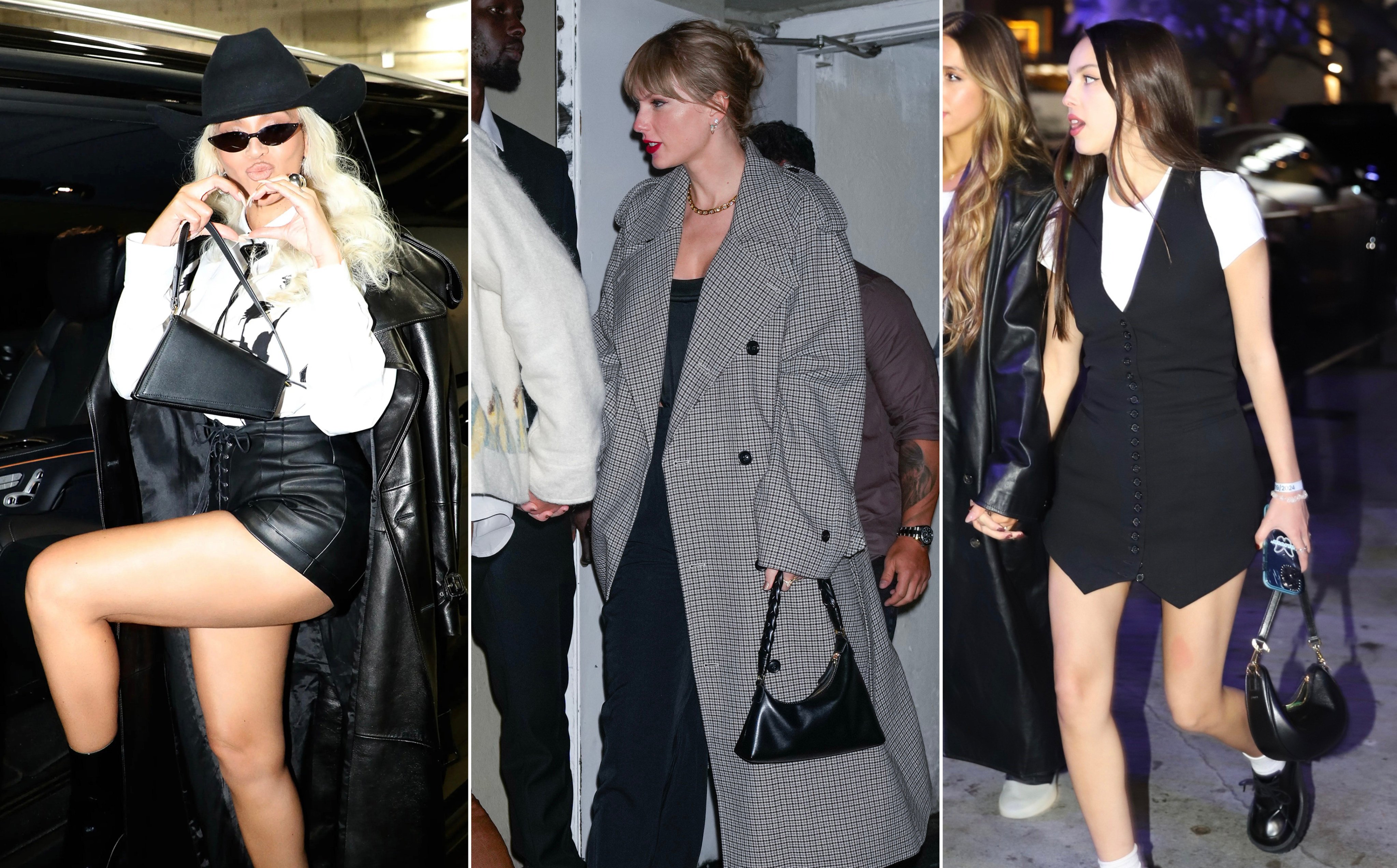 Beyoncé, Taylor Swift and Olivia Rodrigo holding handbags from Aupen. The team behind the Singaporean-led label talk to the Post about its success. Photo: Instagram/@beyonce/Getty Images/Flash, Backgrid