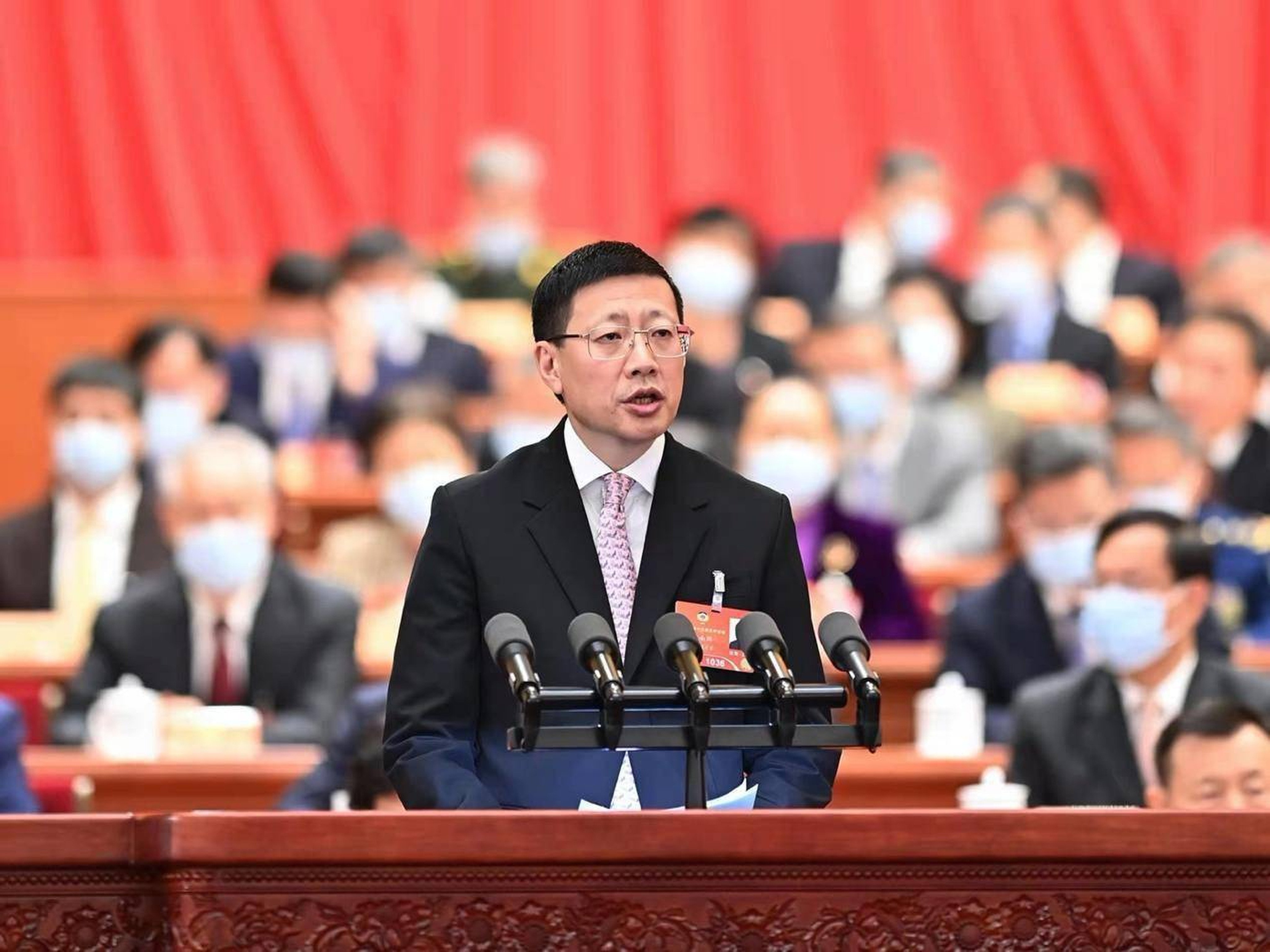 Venture capitalist Neil Shen Nanpeng speaks at the Chinese People’s Political Consultative Conference in Beijing on March 7, 2022. Photo: Xinhua