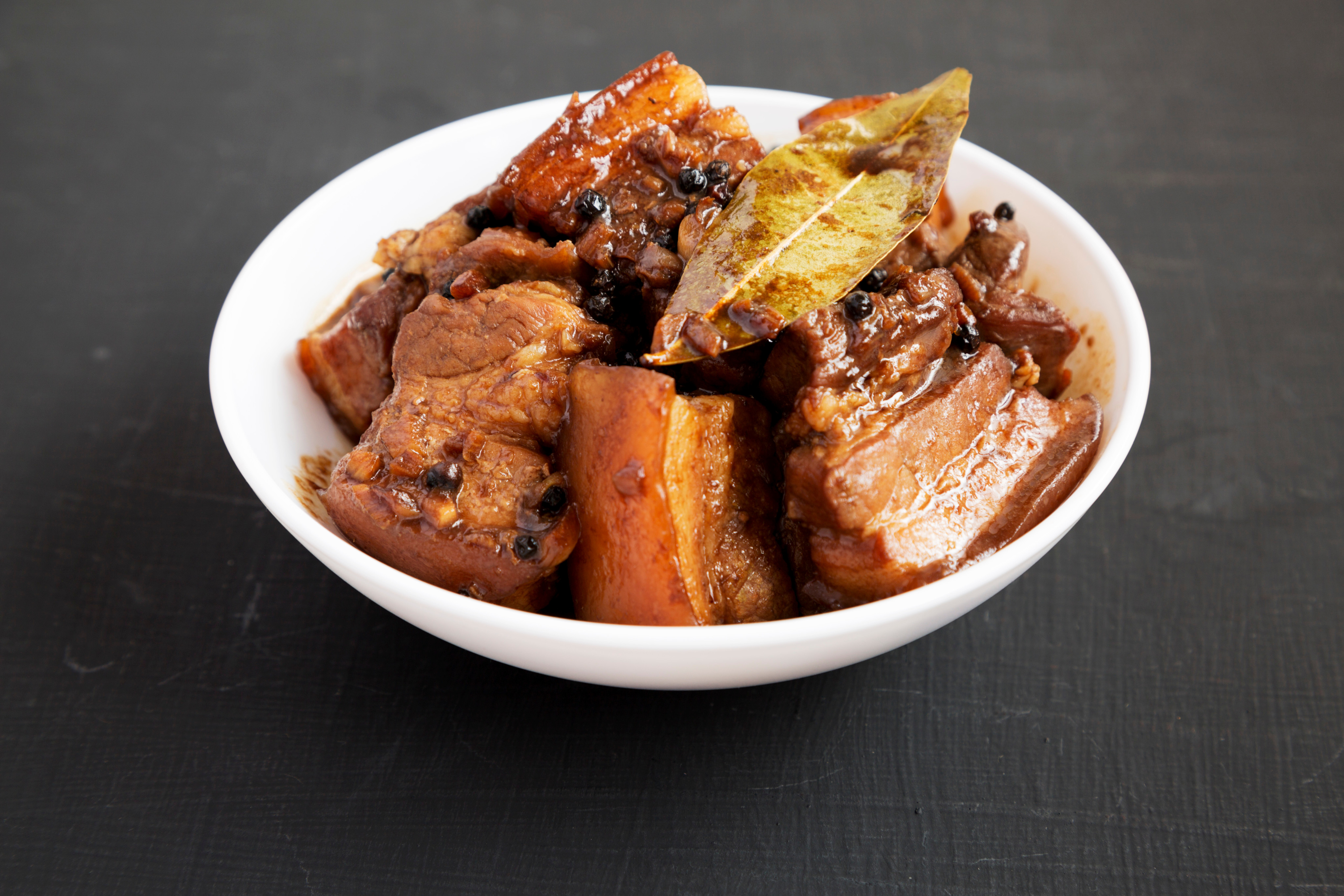 A bowl of pork adobo, a popular Filipino dish. Photo: Shutterstock