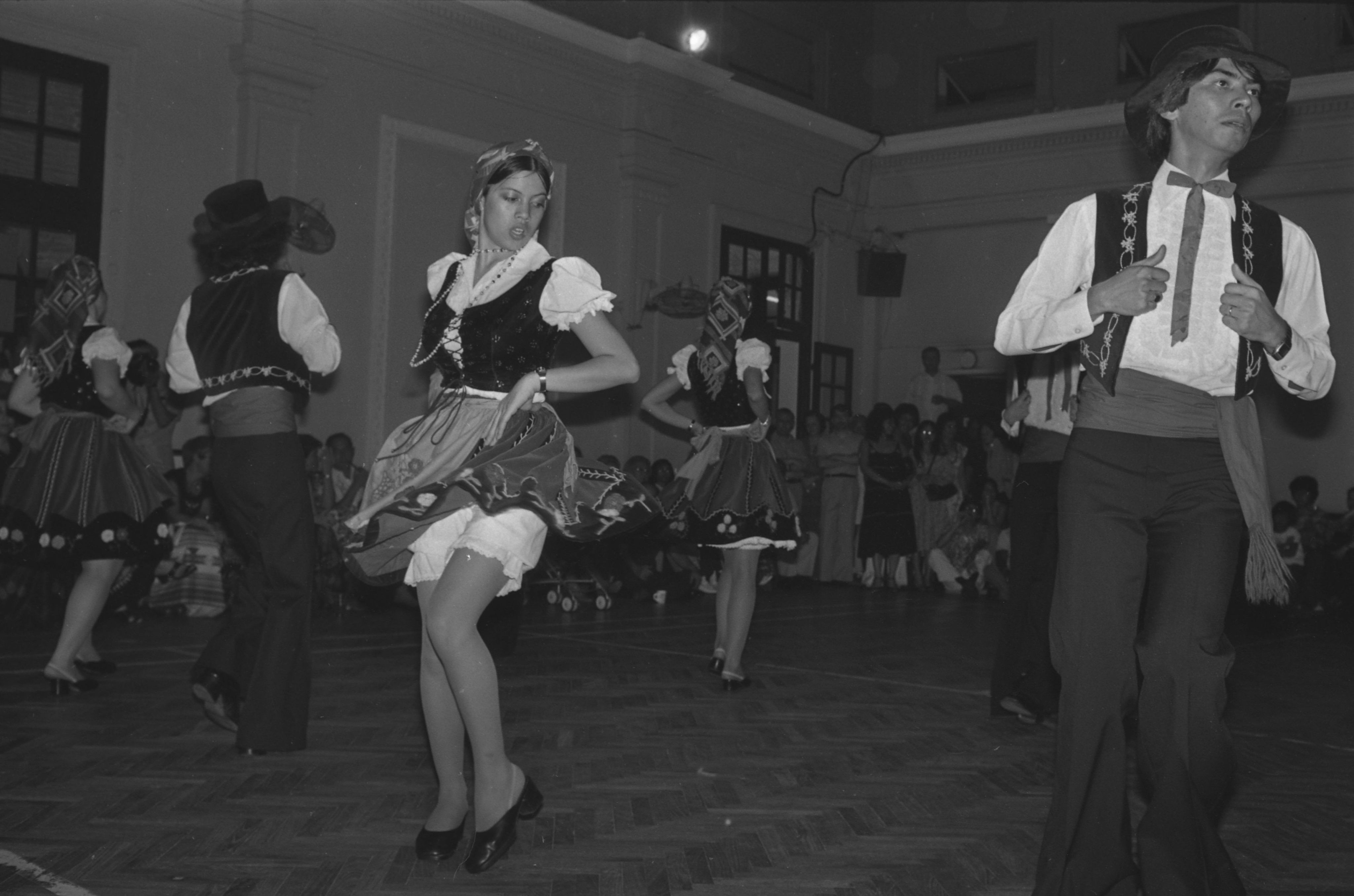Hong Kong-based Portuguese celebrate their National Day with a folk dance at the Club de Recreio in 1978. Three decades earlier, a Portuguese diplomat, Eduardo Brazão, had little joy when he sought to encourage the Portuguese community to celebrate their culture more. Photo: SCMP
