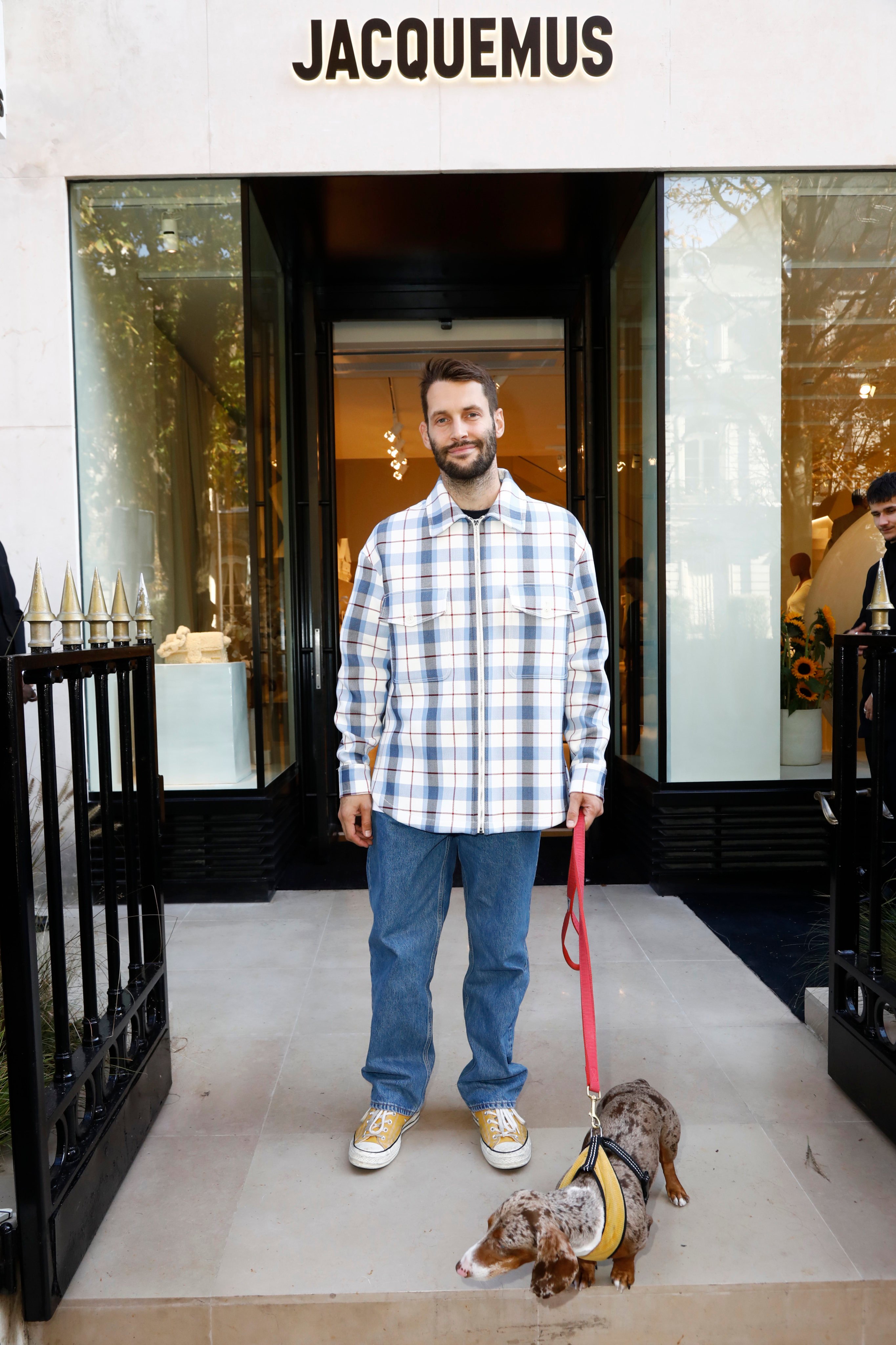 Simon Porte Jacquemus, founder of the brand named after him, loves to keep things low-key and casual, as seen here at the Jacquemus store during 2023 Paris Fashion Week. Photo: Getty Images