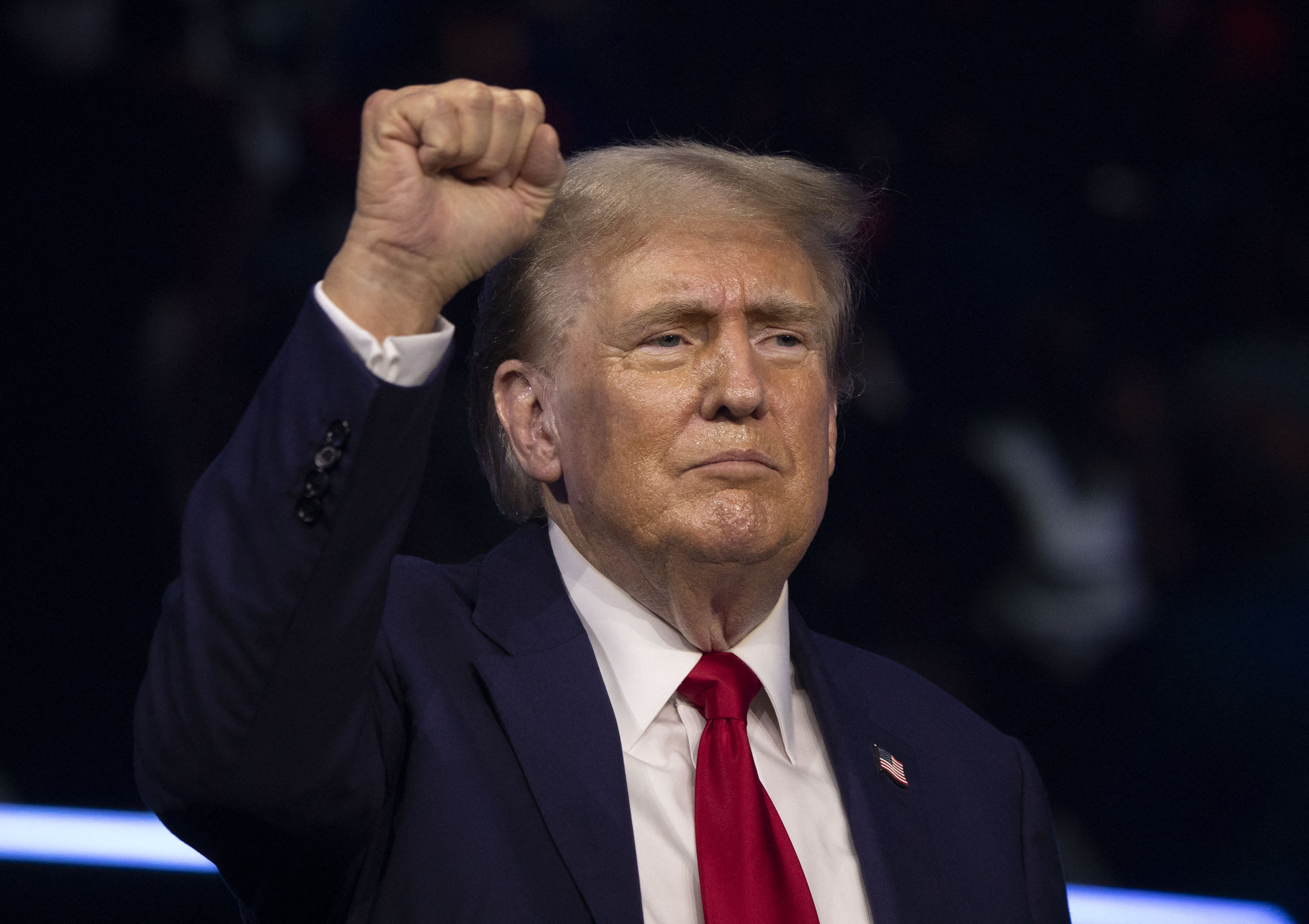 Donald Trump in Detroit, Michigan, on Saturday. Photo: AFP