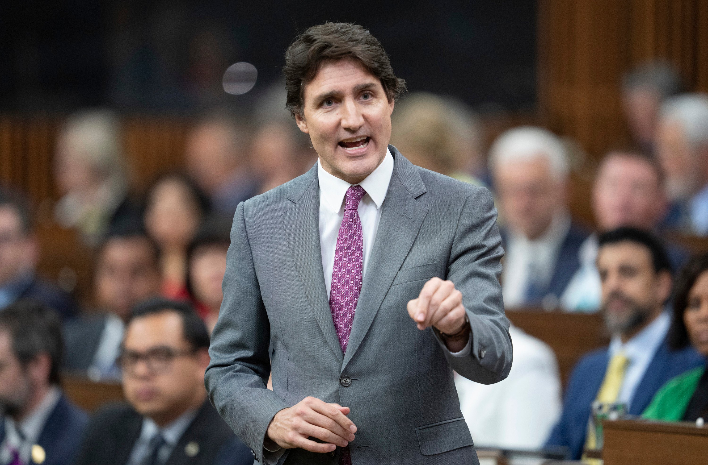 Canada Prime Minister Justin Trudeau in parliament last month. Photo: The Canadian Press via AP