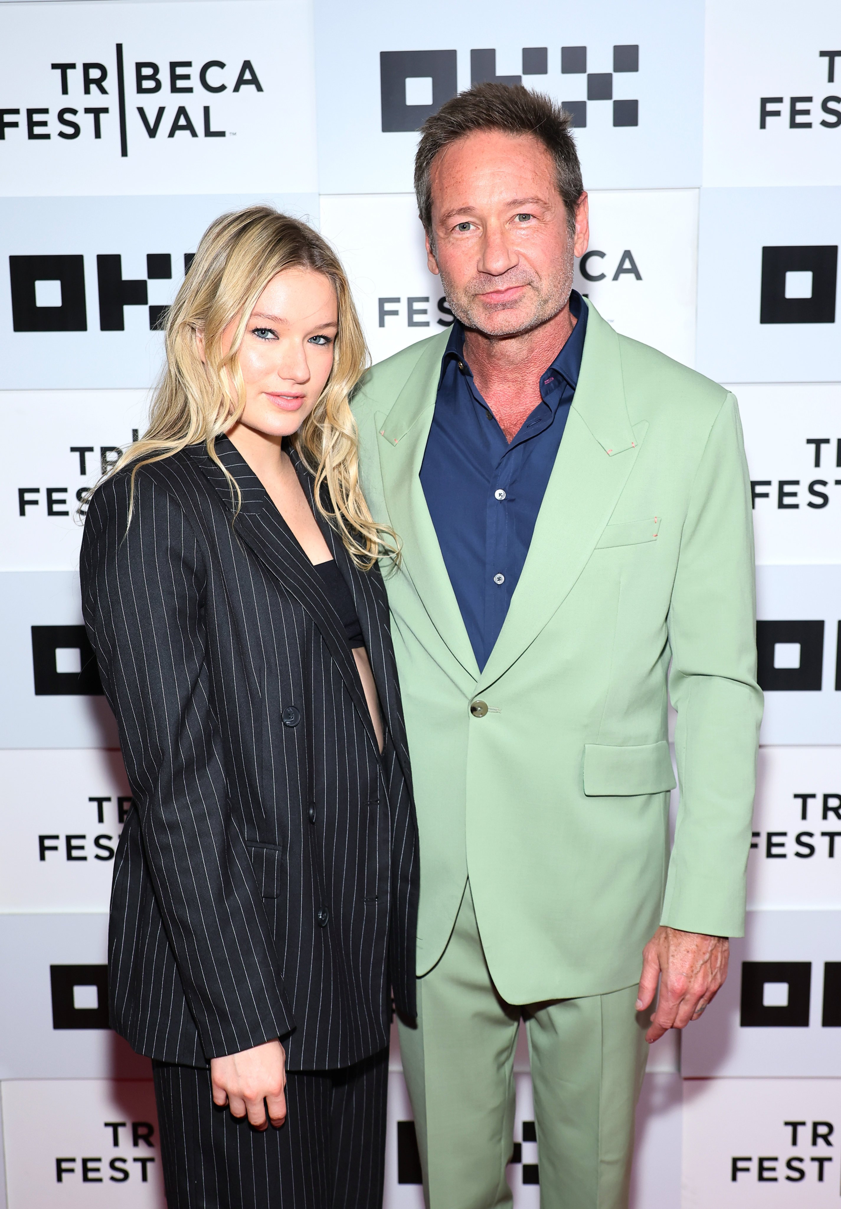 David Duchovny and his daughter West Duchovny at the 2023 Tribeca Festival in New York. Photo: Getty Images