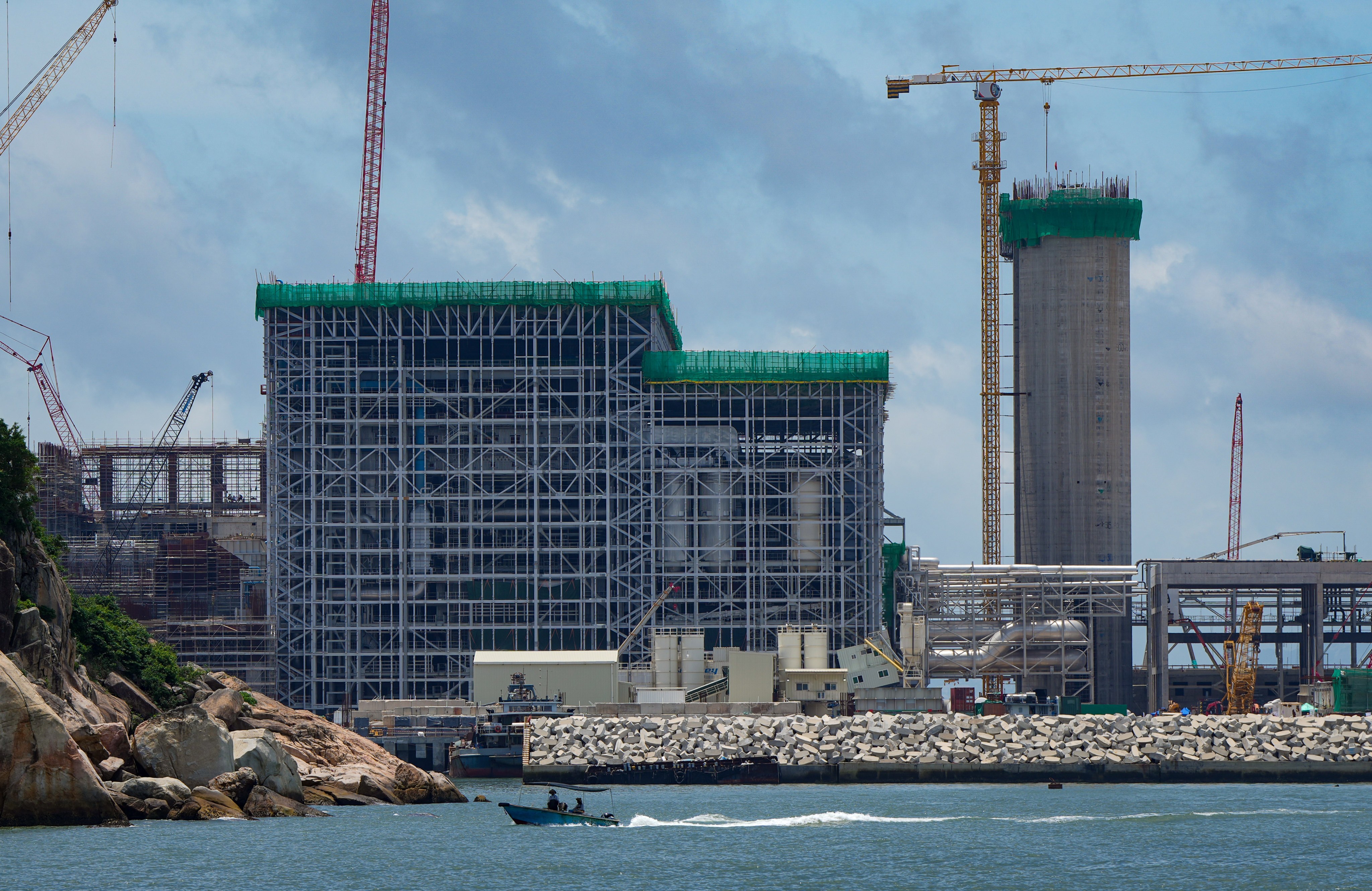 I•PARK1 at Shek Kwu Chau, Hong Kong’s first waste-to-energy facility for treating solid waste is expected to start operations next year. Photo: Sam Tsang