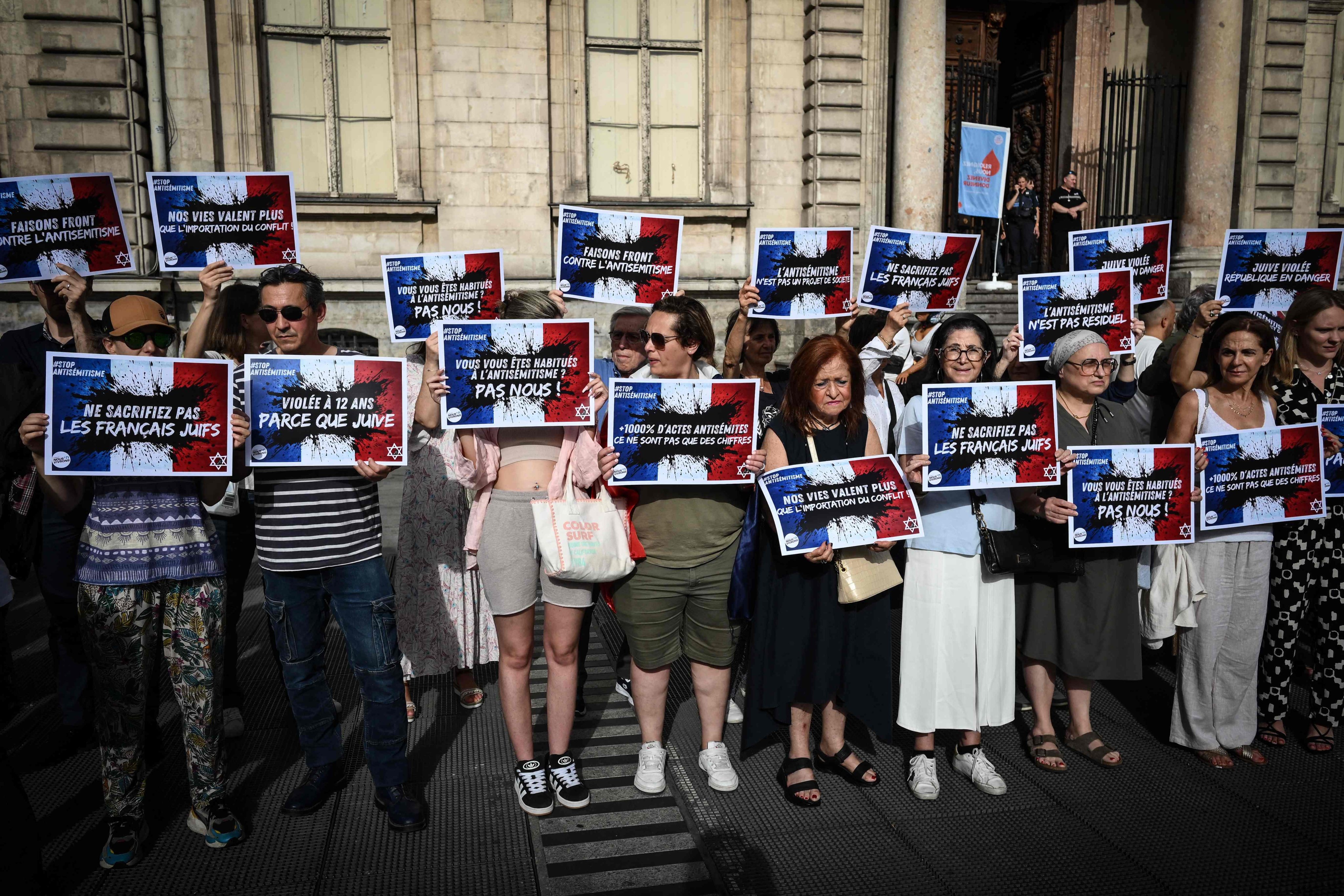 Protesters gather Lyon to condemn the alleged gang rape of a 12 year-old girl. Photo: AFP