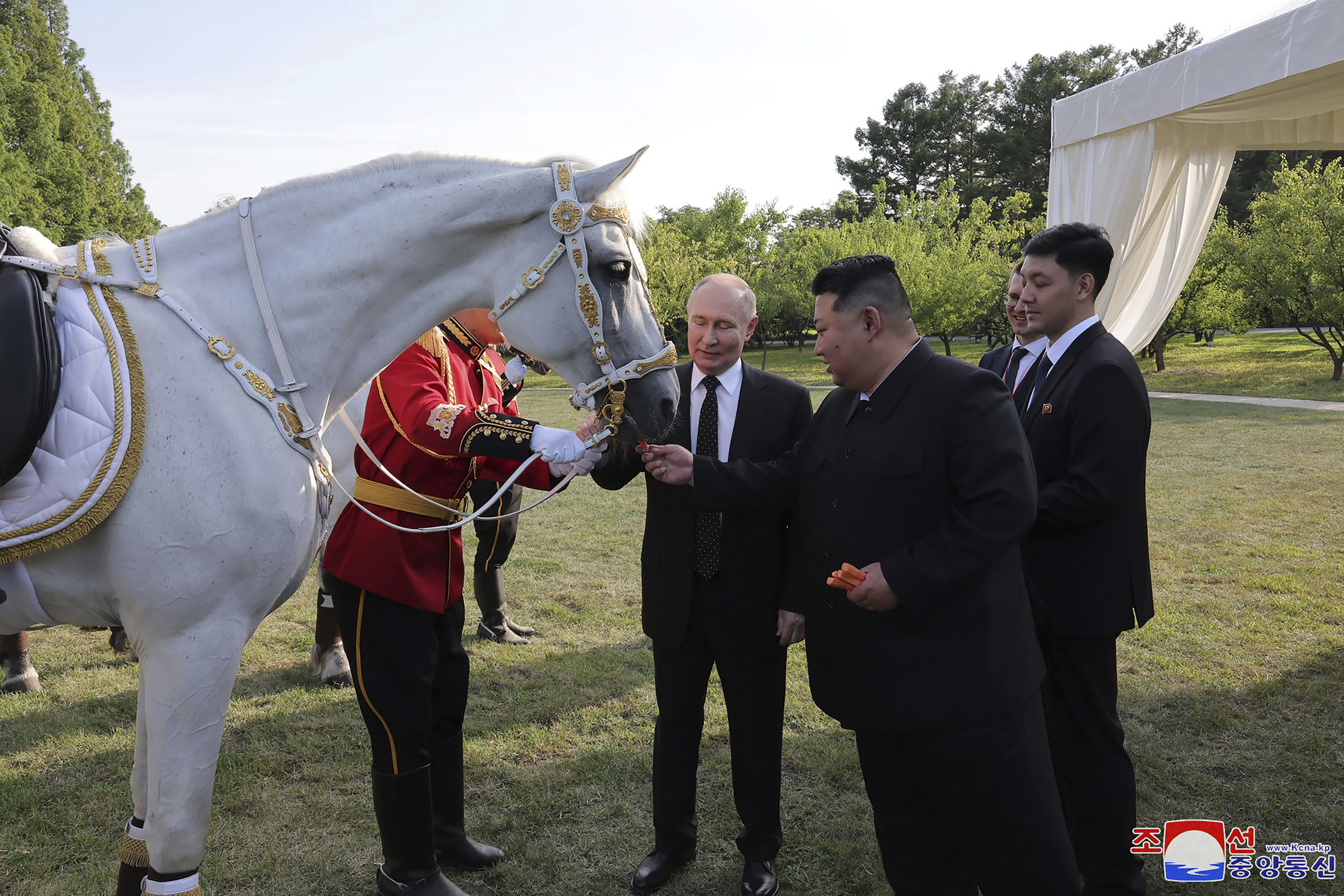 In an upgrade of bilateral relations, North Korean leader Kim Jong-un and Russian President Vladimir Putin signed a strategic pact at a summit on Wednesday in Pyongyang. Photo: AP