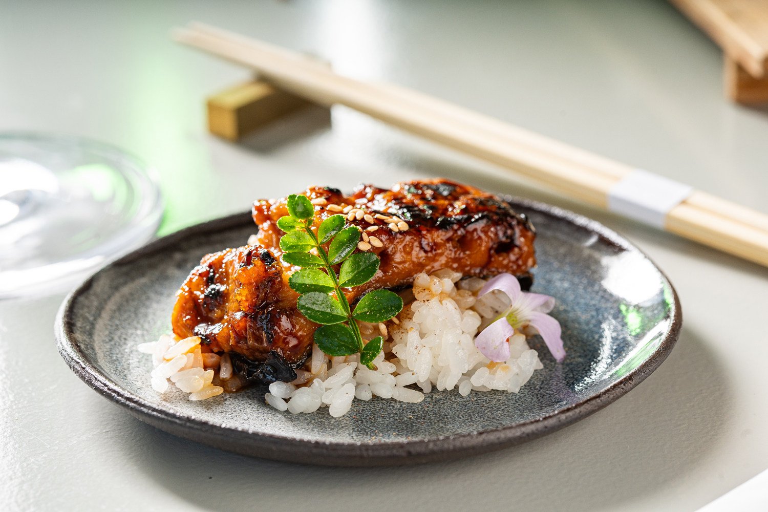 Forsea’s cell-cultivated iteration of unagi kabayaki - grilled fresh eel on a bed of aromatic rice - at a tasting event in Tel-Aviv. Photo: Liran Maimon