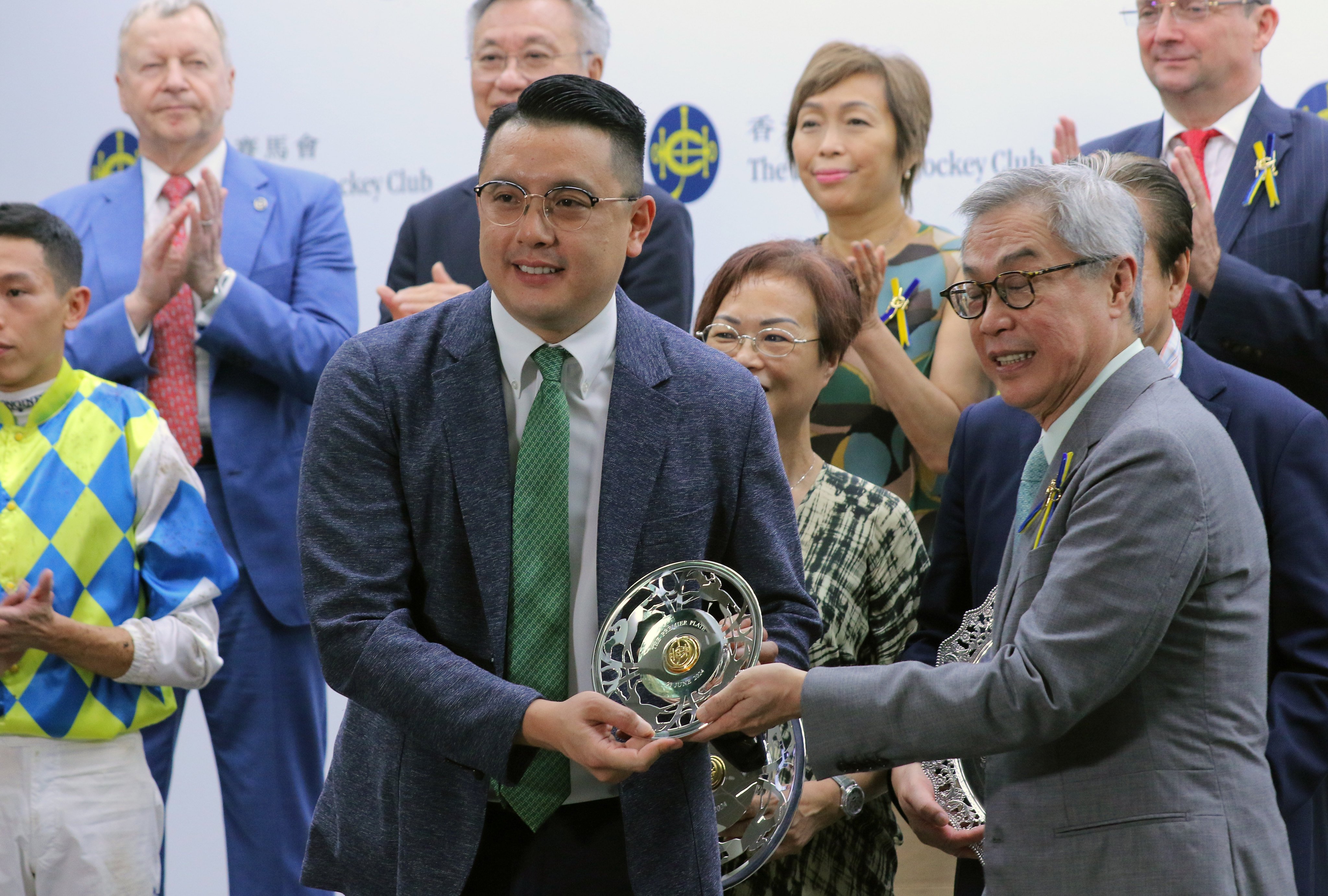 Pierre Ng celebrates his Group Three double at Sha Tin. Photos: Kenneth Chan