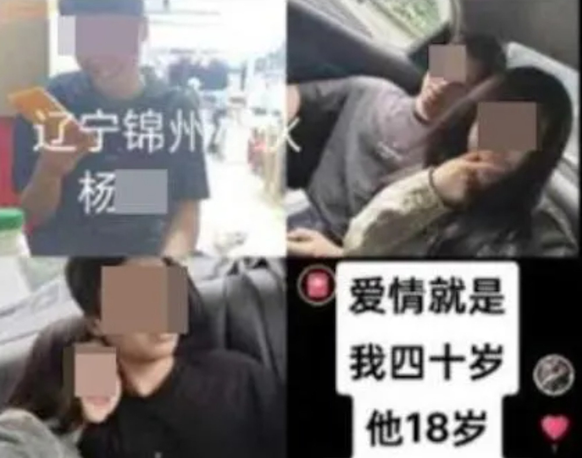 An array of images of the couple appeared online prior to their split and the woman’s nude stunt. Photo: Weibo