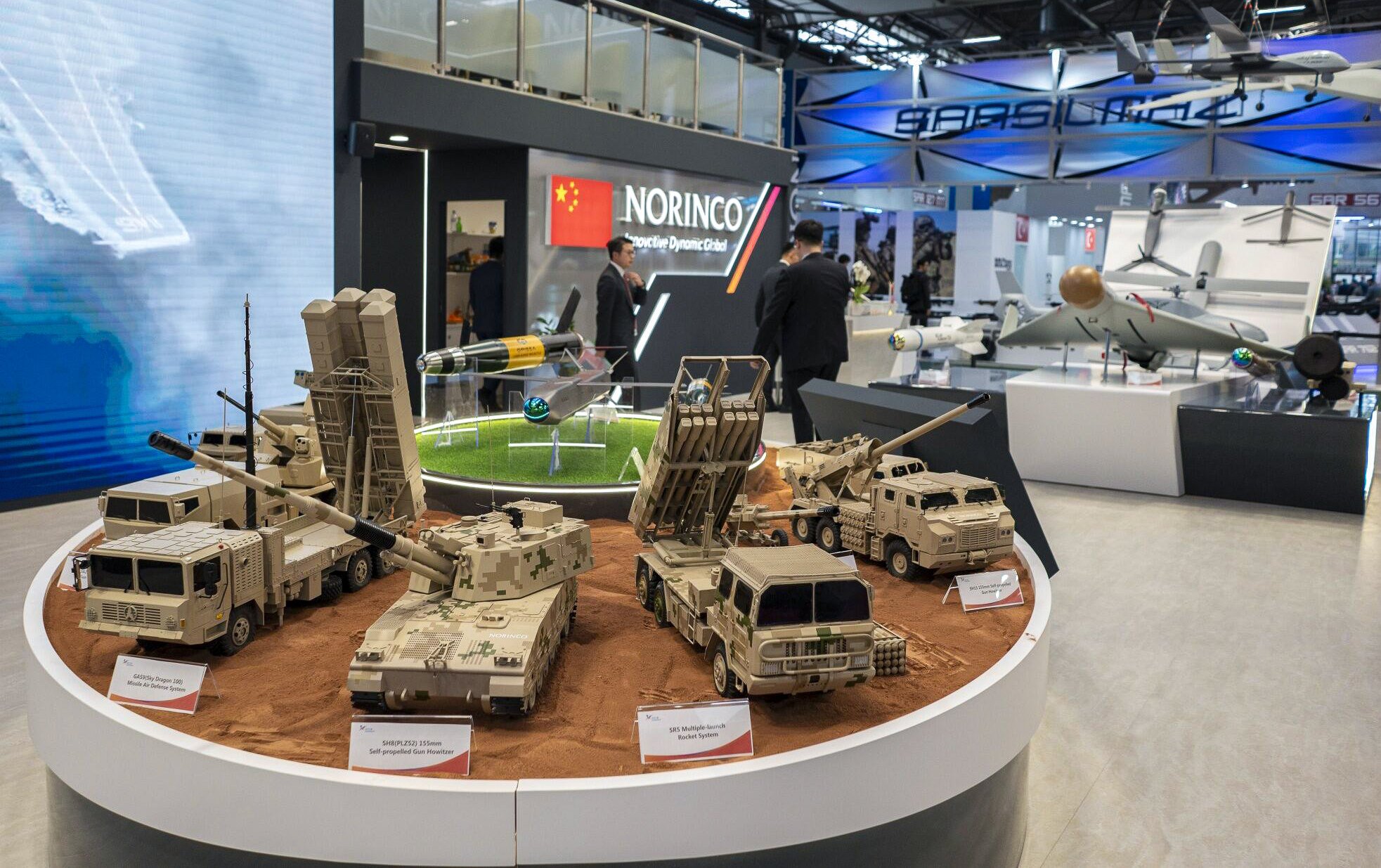 Representatives of Chinese state-owned firm Norinco at the Eurosatory Defence and Security expo in Paris on June 18. Photo: Bloomberg