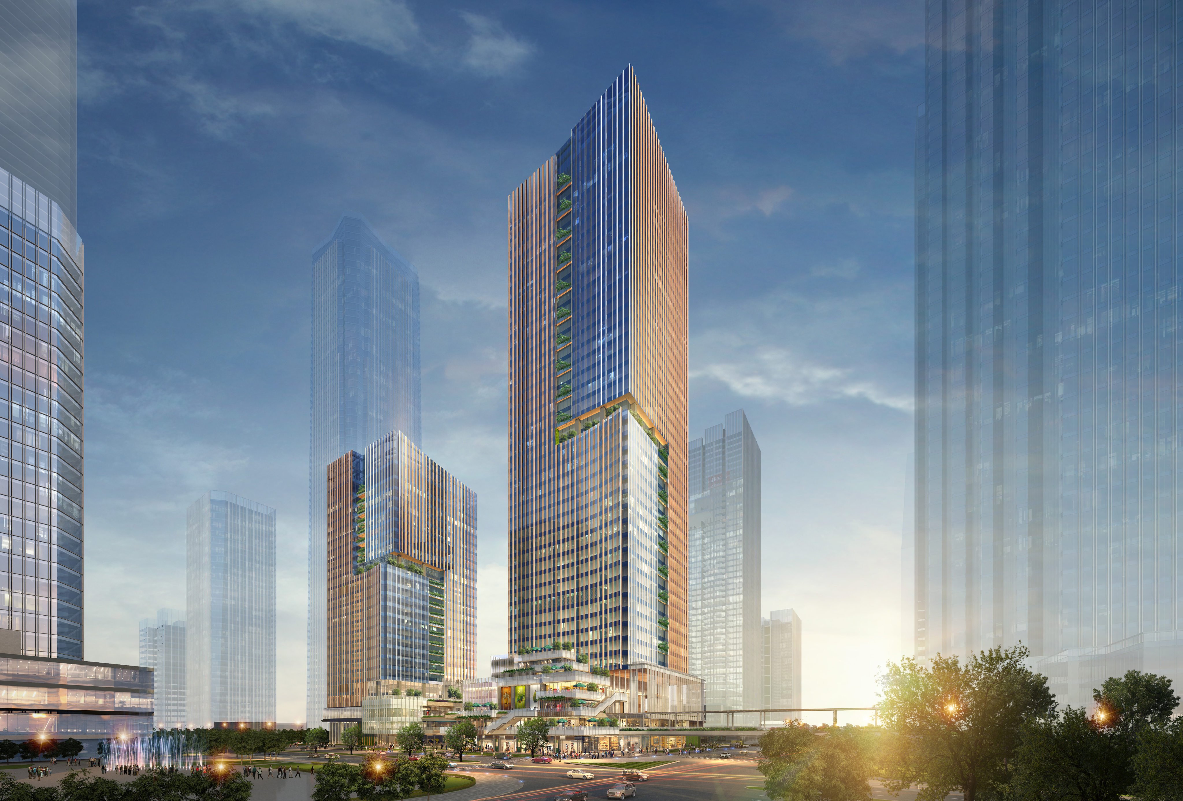 A rendering image of the North tower of the Shenzhen Qianhai Chow Tai Fook Finance Centre. New World Development sold a stake for HK$1.5 billion. Photo: SCMP