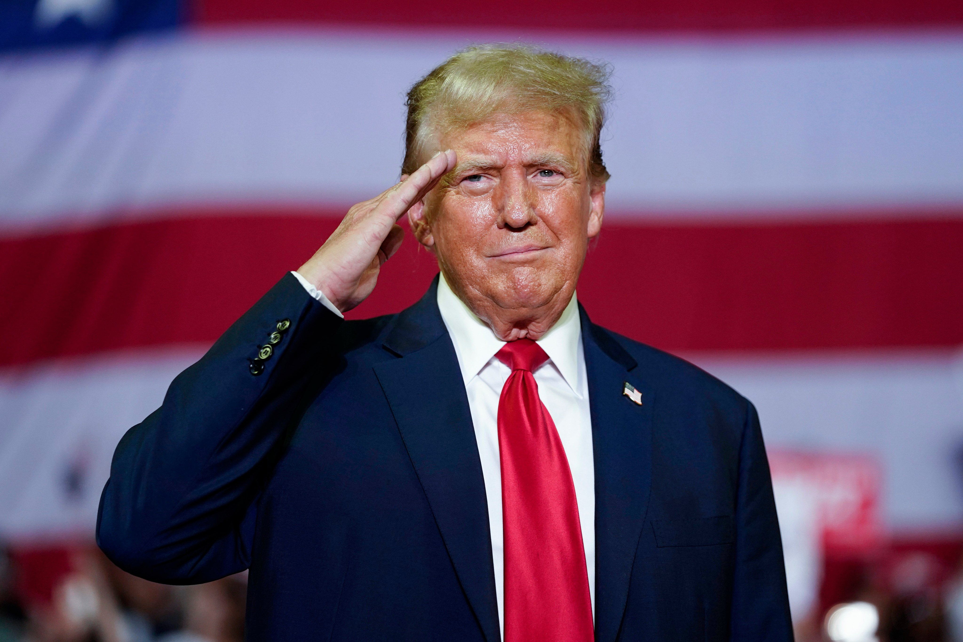 Former US president Donald Trump speaks at a campaign rallyin Philadelphia on Saturday. Photo: AP