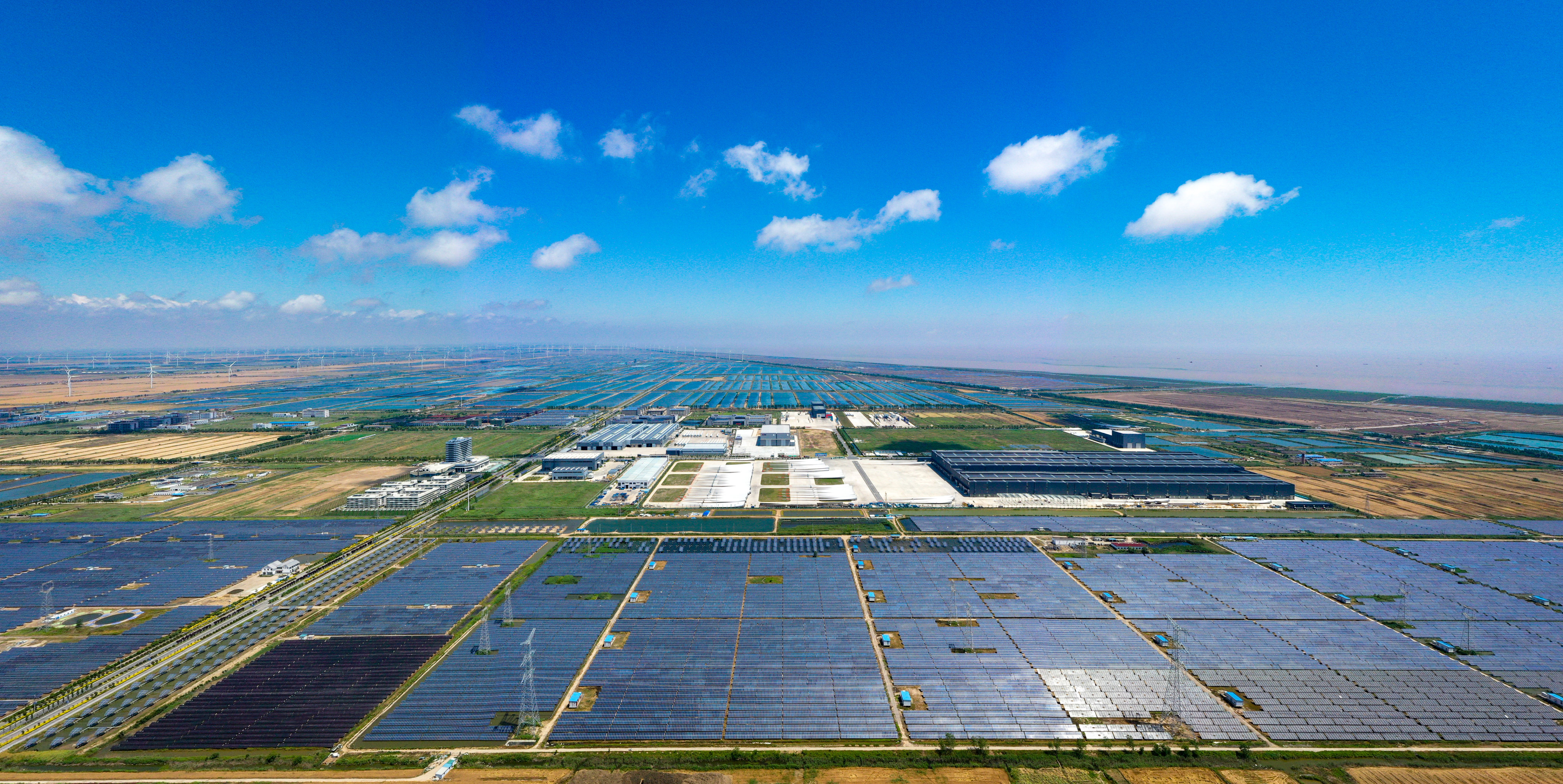 A drone photo taken on June 6, 2024, shows a low-carbon industrial park in Sheyang, Yancheng, east China’s Jiangsu Province. Photo: Xinhua