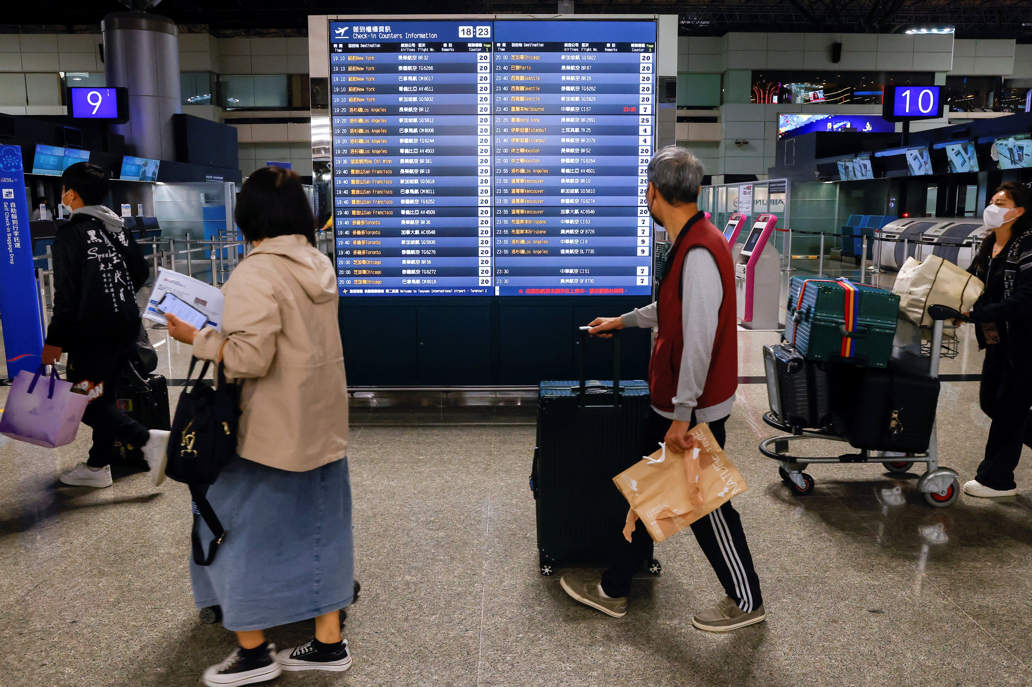 Taoyuan International Airport in Taiwan. The self-ruled island cited Hong Kong’s Safeguarding National Security Ordinance and the national security law as reasons for its travel warning. Photo: Reuters 