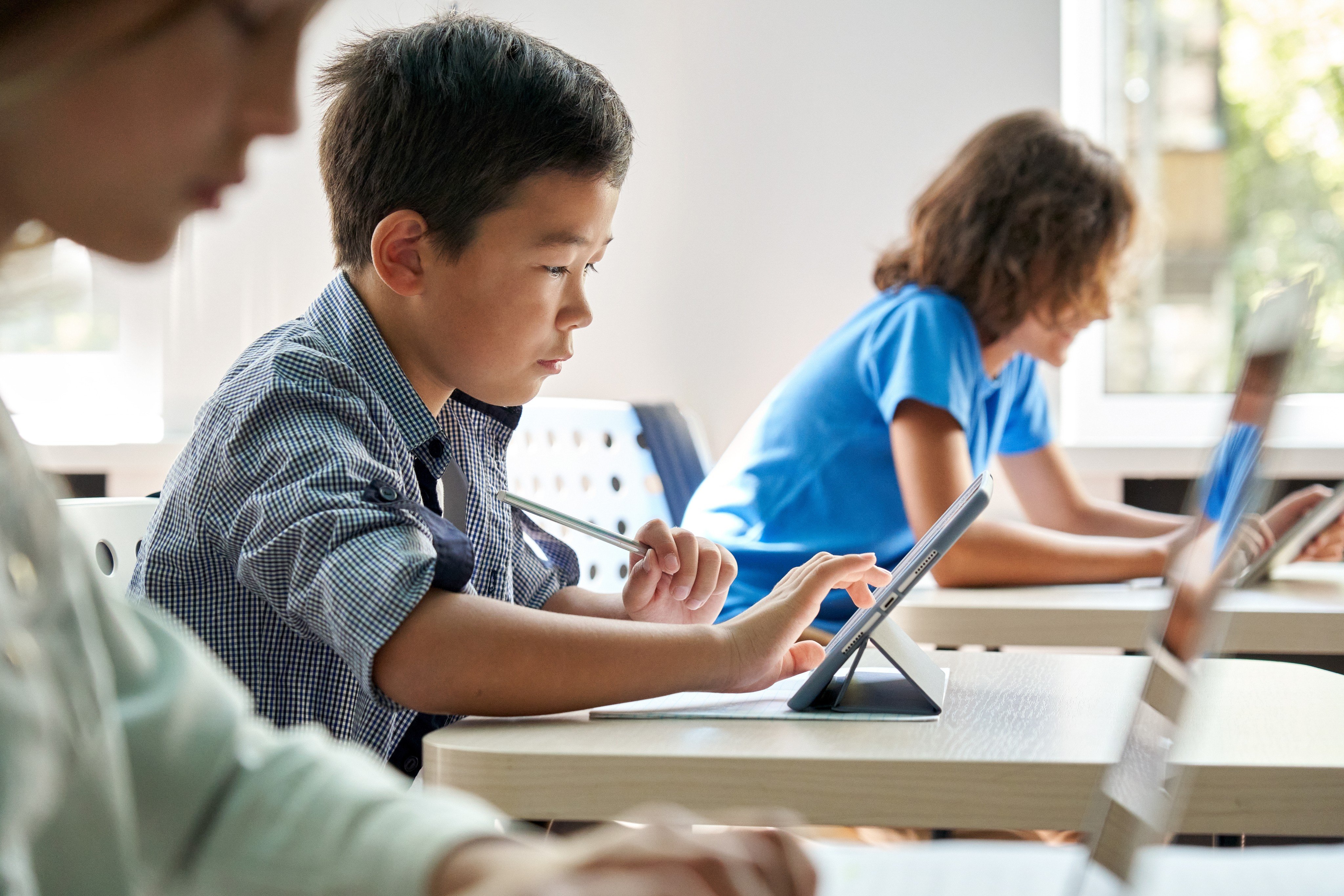 We should be limiting screen time, not encouraging it. Ed-tech has never been convincingly shown to have any benefit over “traditional” education methods in producing results. Photo: Shutterstock