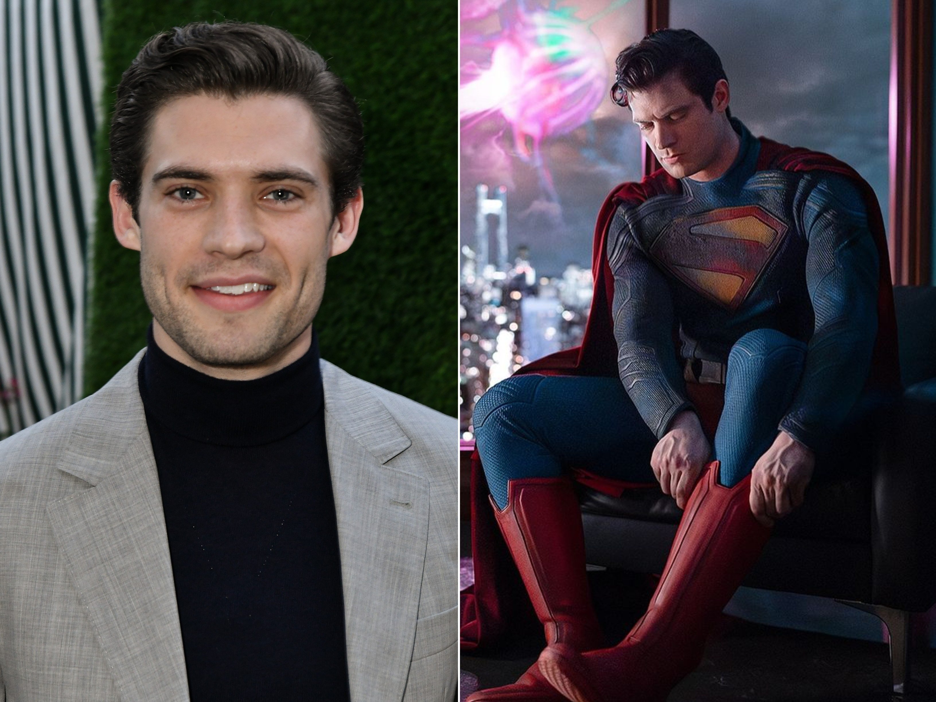 David Corenswet dreamed of one day playing Superman, and will be the first Jewish actor in the role ... but what is his kryptonite? Photos: Getty Images, @jamesgunn/Instagram