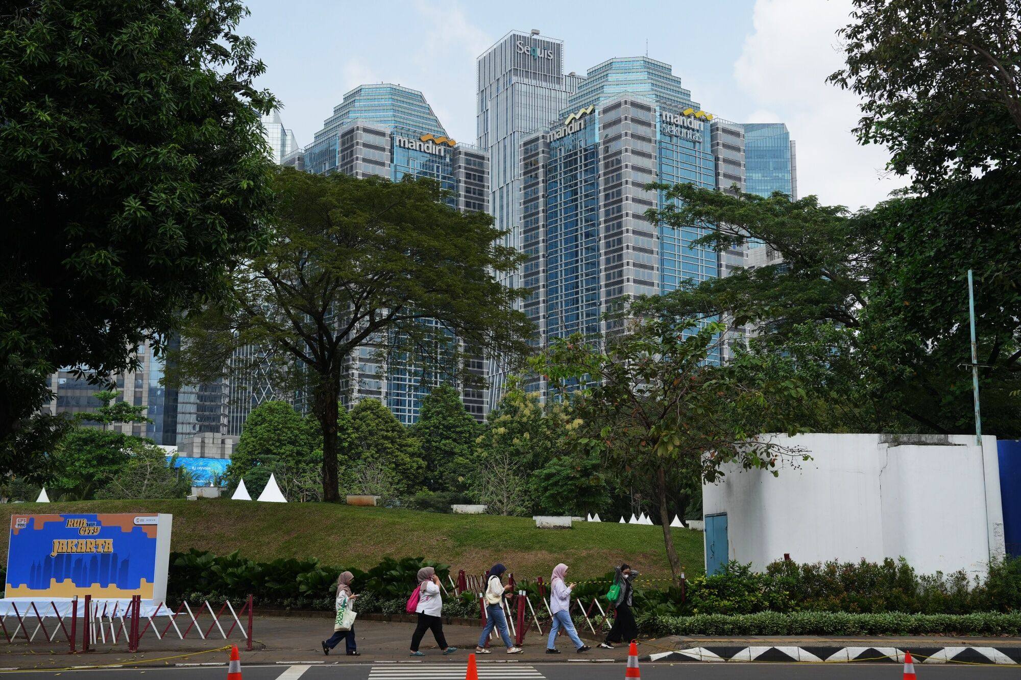 Buildings in the central business district of Jakarta, Indonesia on Friday. Photo: Bloomberg