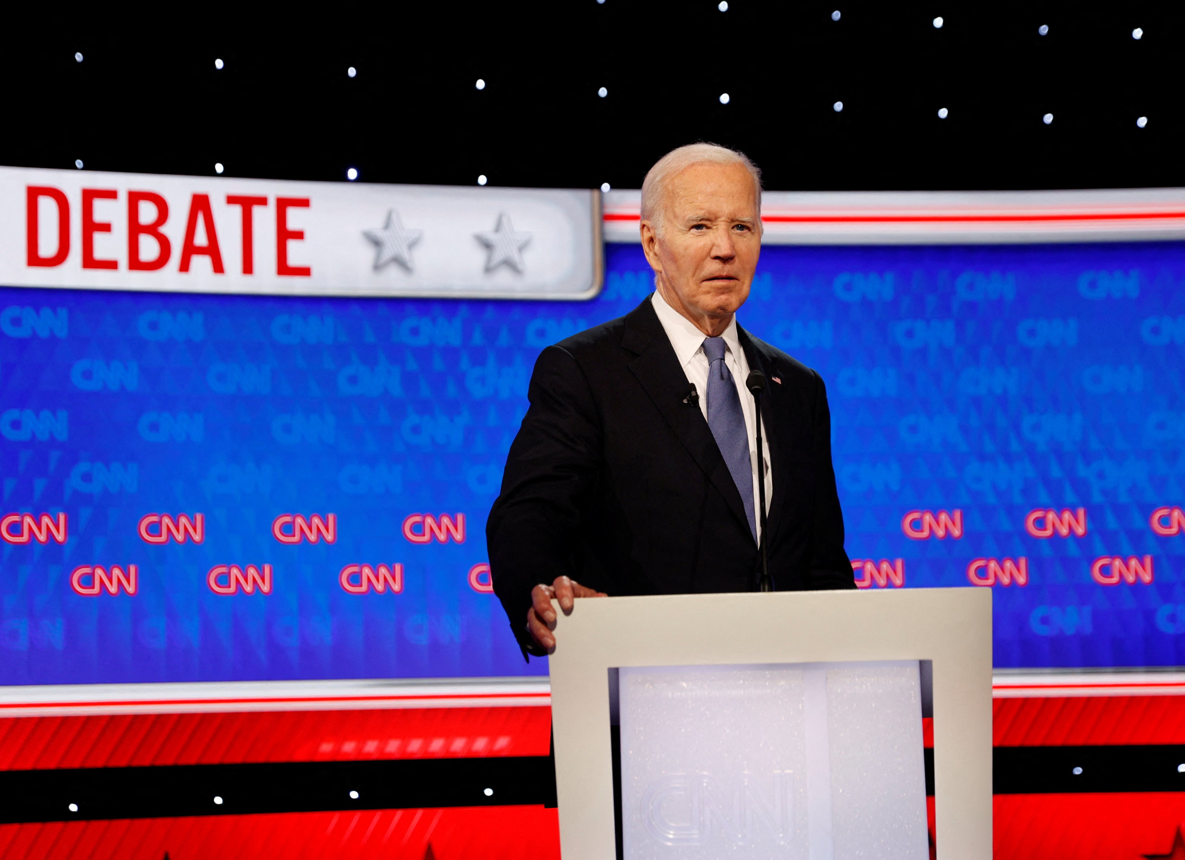 US President Joe Biden at the debate in Atlanta, Georgia. Photo: Reuters