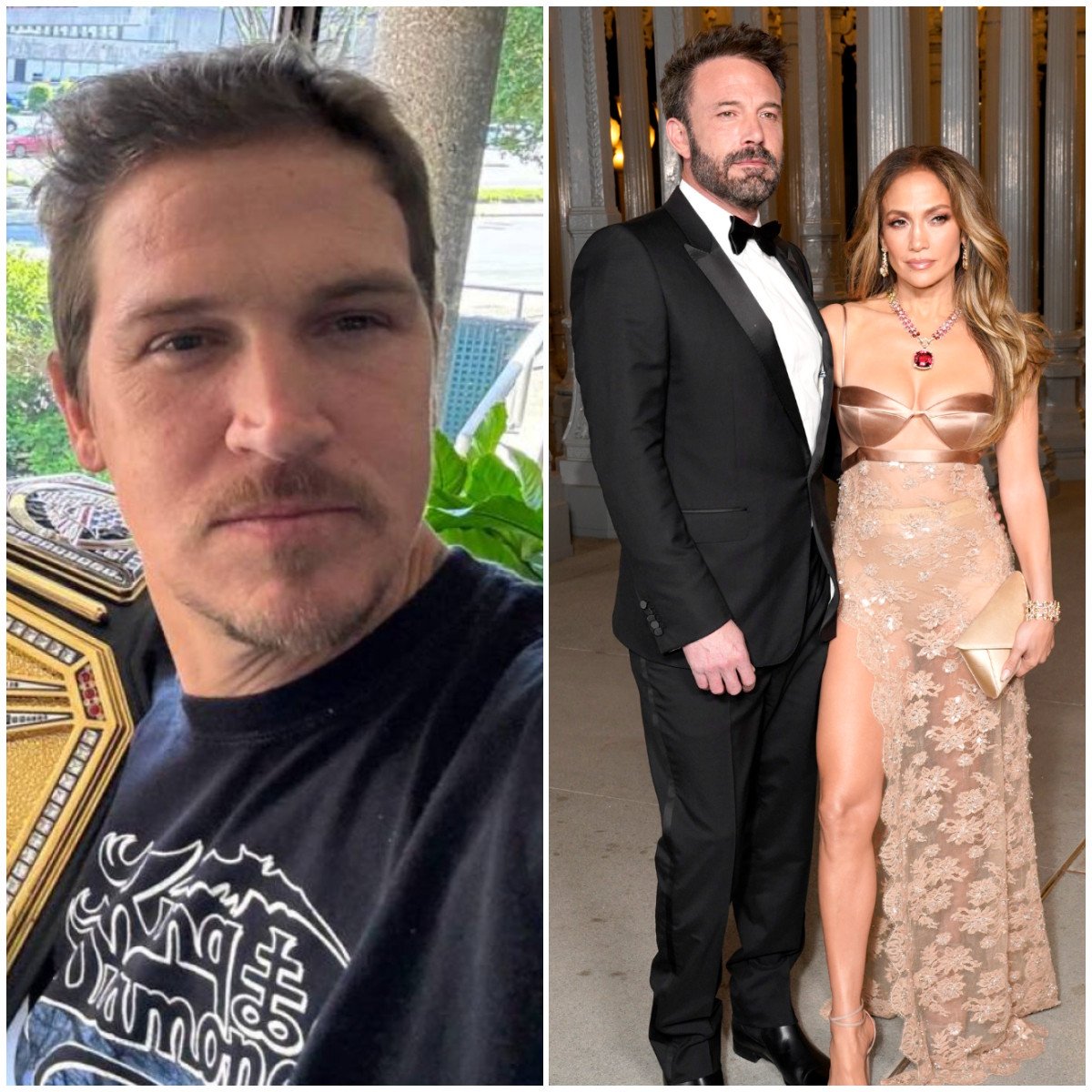 Jason Mewes has been asked to comment on his friend Ben Affleck’s marriage to J.Lo, and has decided to defend his friend. Photos: Jay Mewes/Facebook; Getty Images