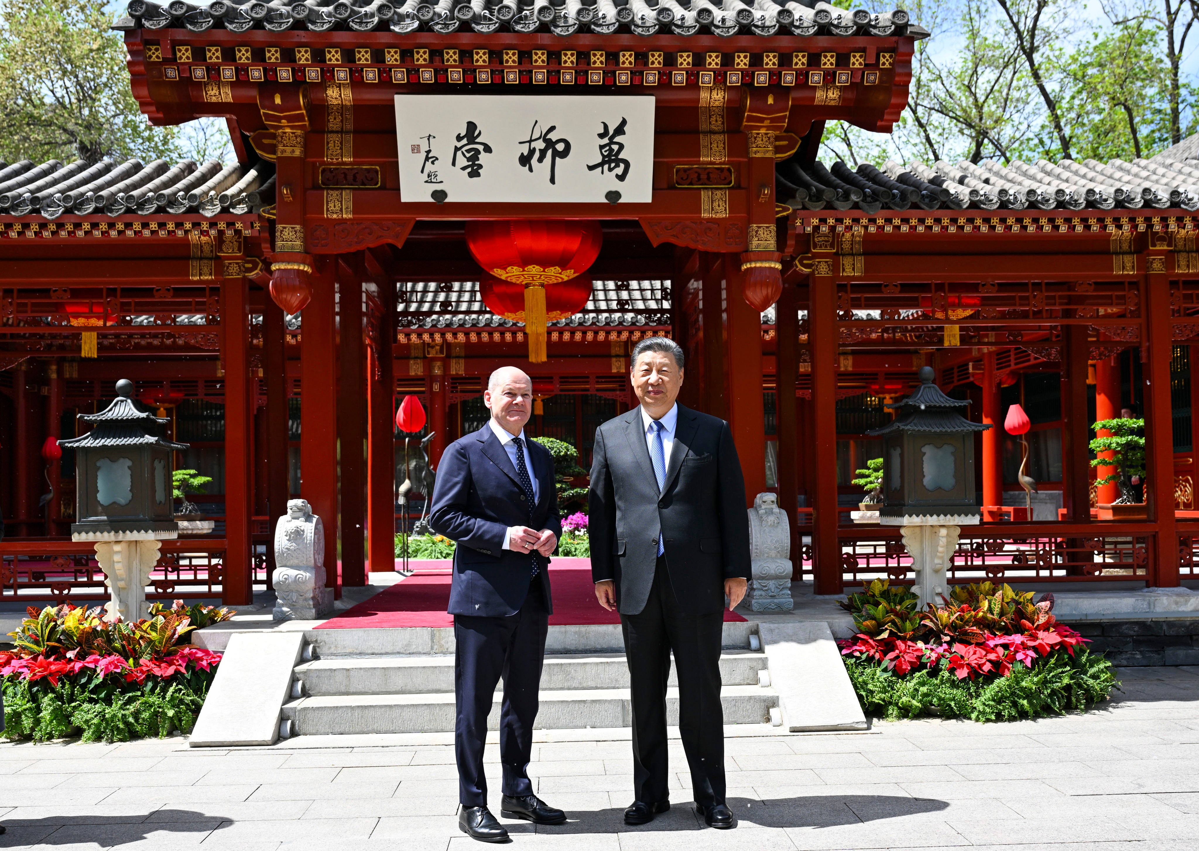 German Chancellor Olaf Scholz and Chinese President Xi Jinping in Beijing on April 16. A  German envoy said on Friday that Berlin’s China policy had shifted from cooperation to competition. Photo: Xinhua via AP 