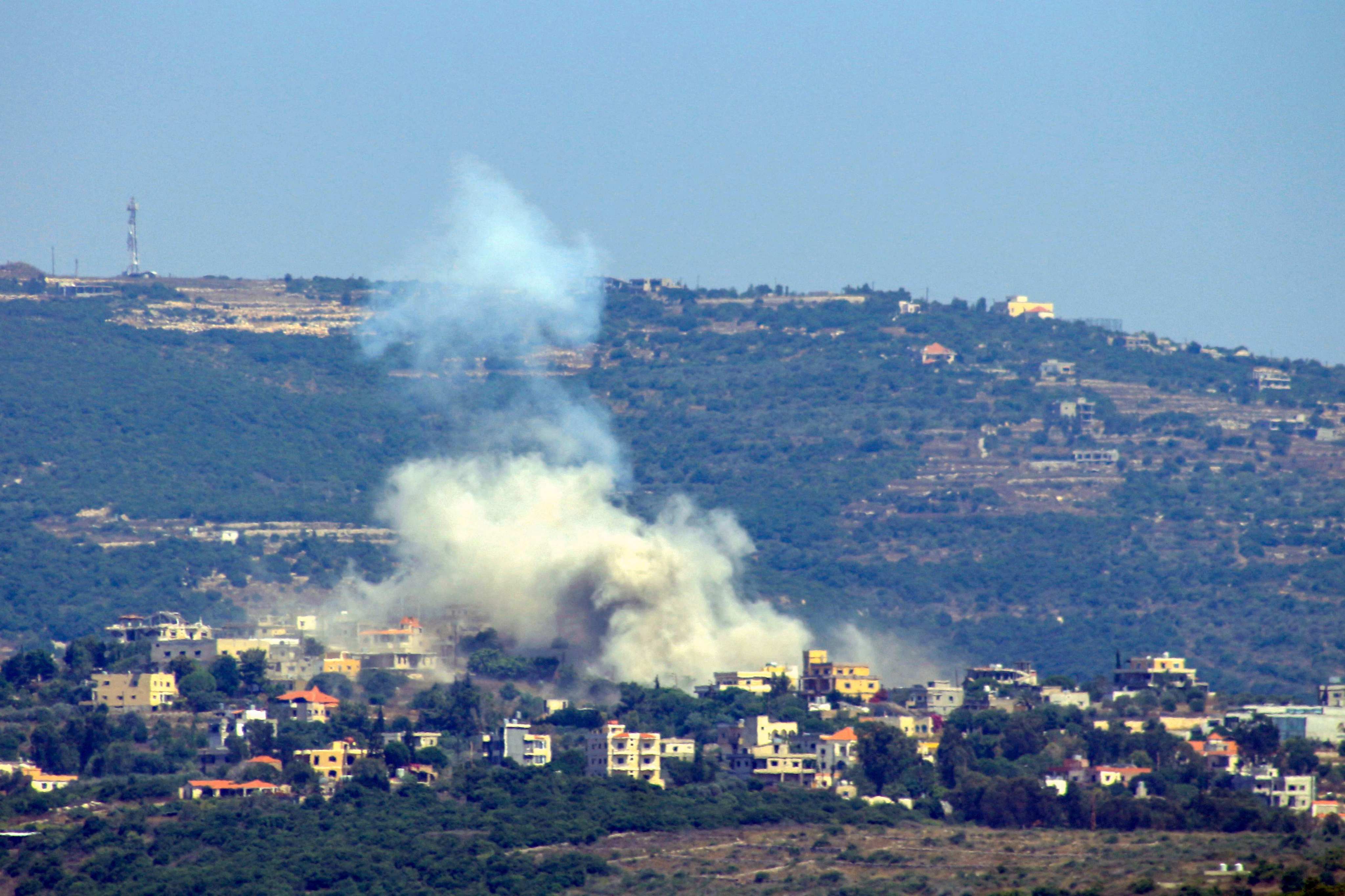 Smoke billows from an explosion in southern Lebanon following an Israeli bombardment on Friday.  Photo: AFP