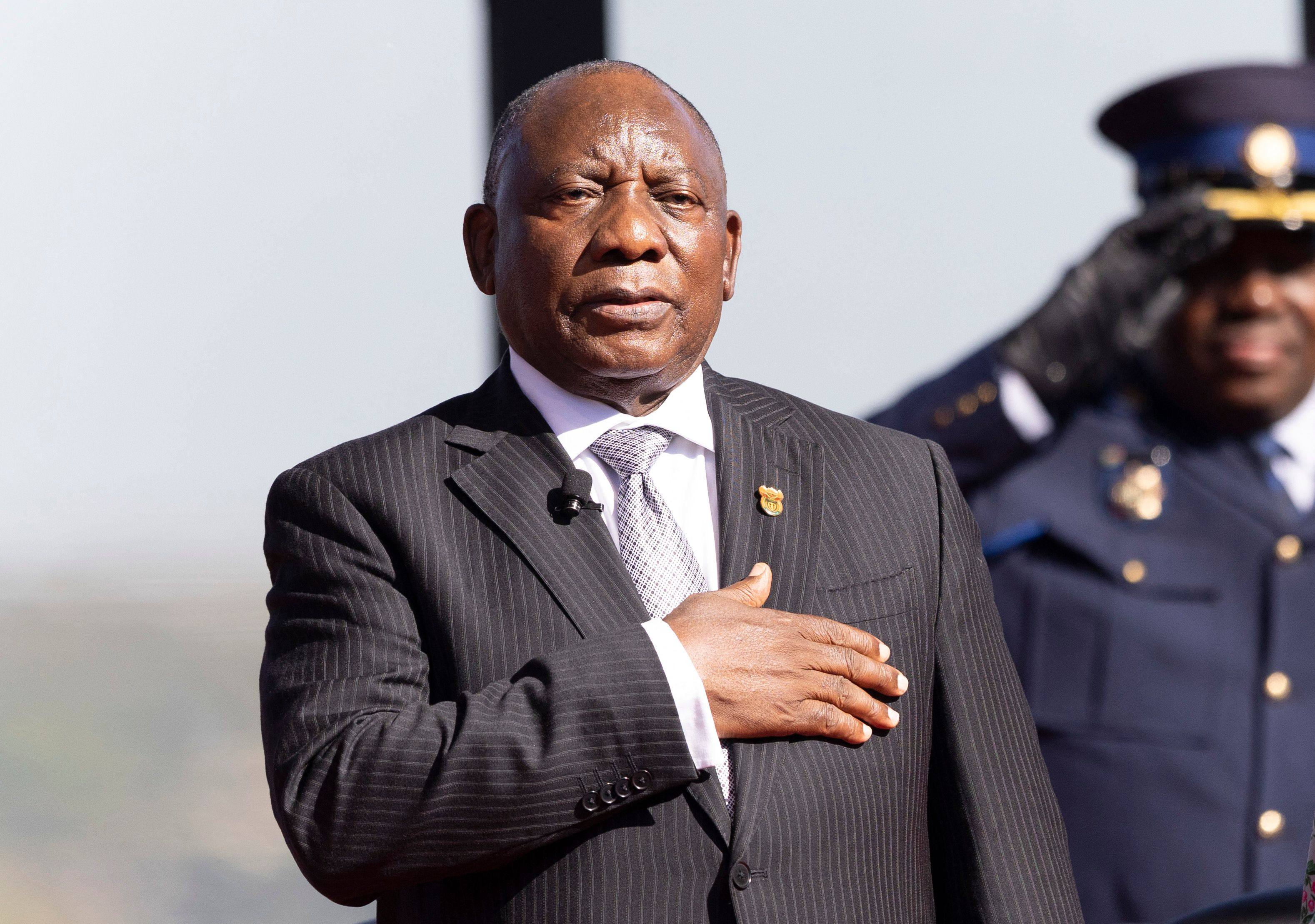 South Africa’s Cyril Ramaphosa being sworn in for a second term as president last month. Photo: AFP
