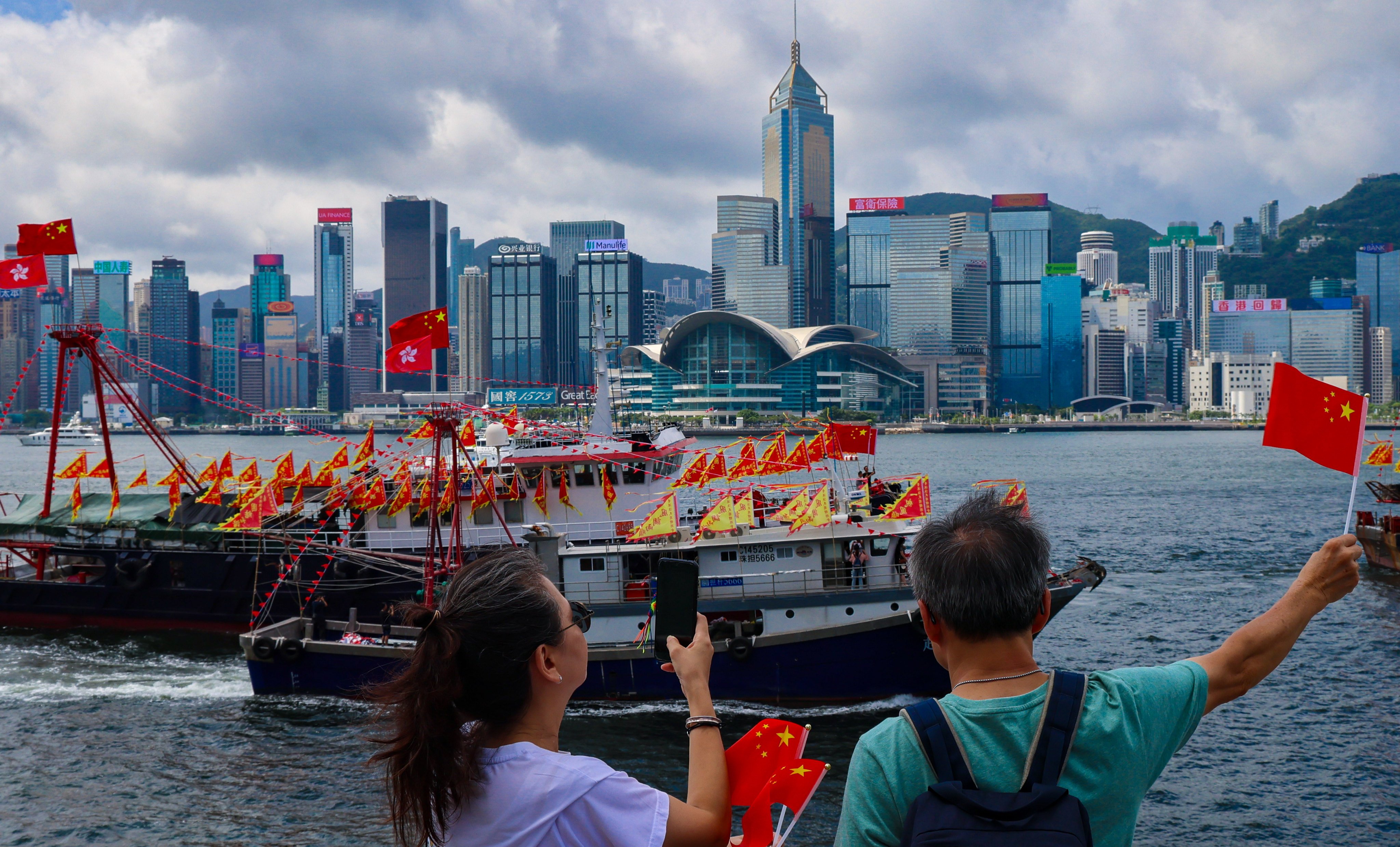 Hong Kong marked the 27th handover anniversary with a raft of events, including a fishing boat parade. Photo: Jelly Tse