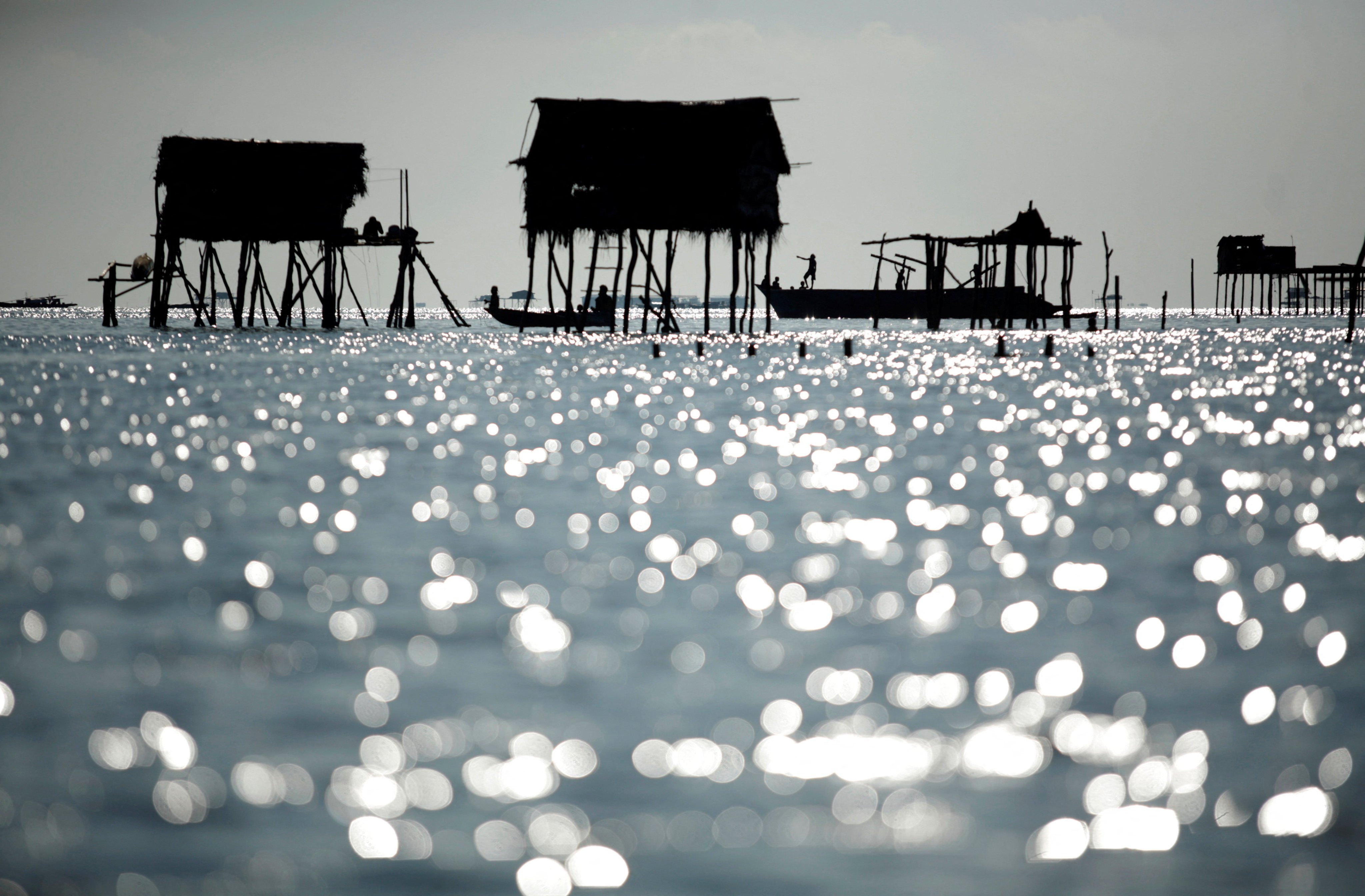 A neighbourhood of a Bajau Laut community is seen in Sulawesi Sea in Malaysia’s state of Sabah on Borneo island. File photo: Reuters