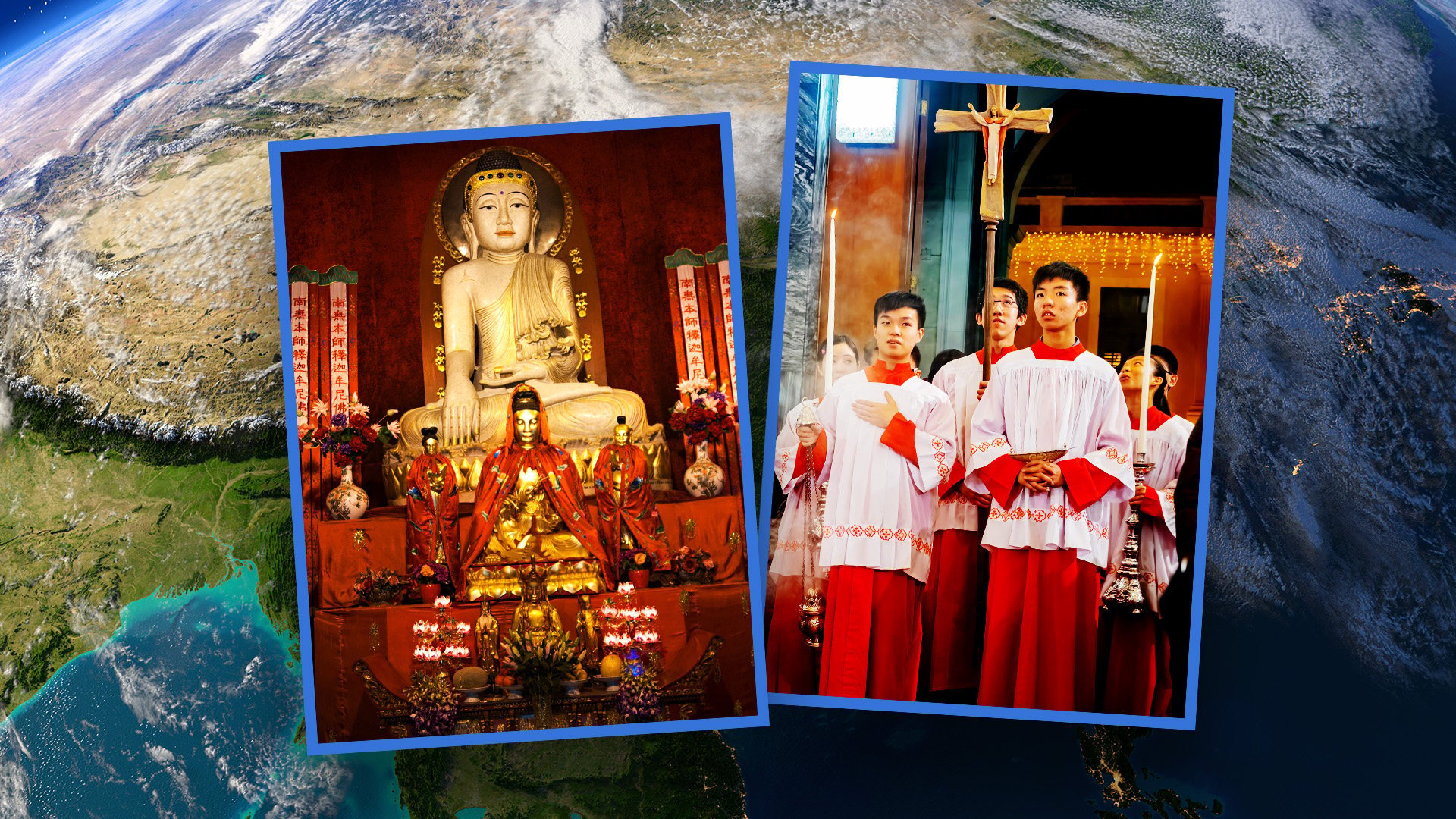 As Catholicism gained acceptance in China during Emperor Kangxi’s reign some 360 years ago, it intricately intertwined with local beliefs, notably Buddhism and indigenous folk religions. Photo: SCMP composite/Shutterstock